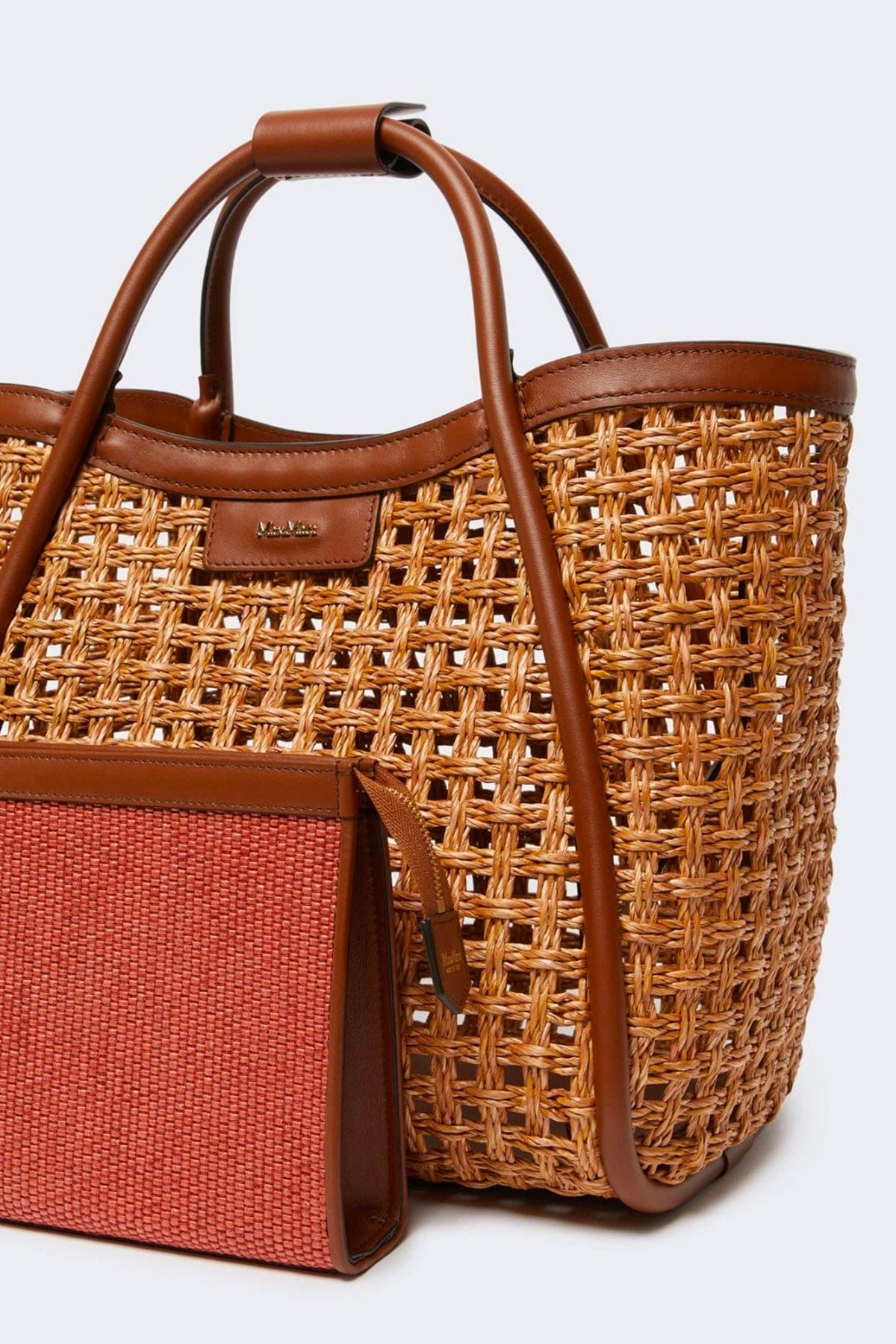 MAXMARA'S BRANDS BORSA  Borsain rafia e cuoio Max Mara Mxamarineces