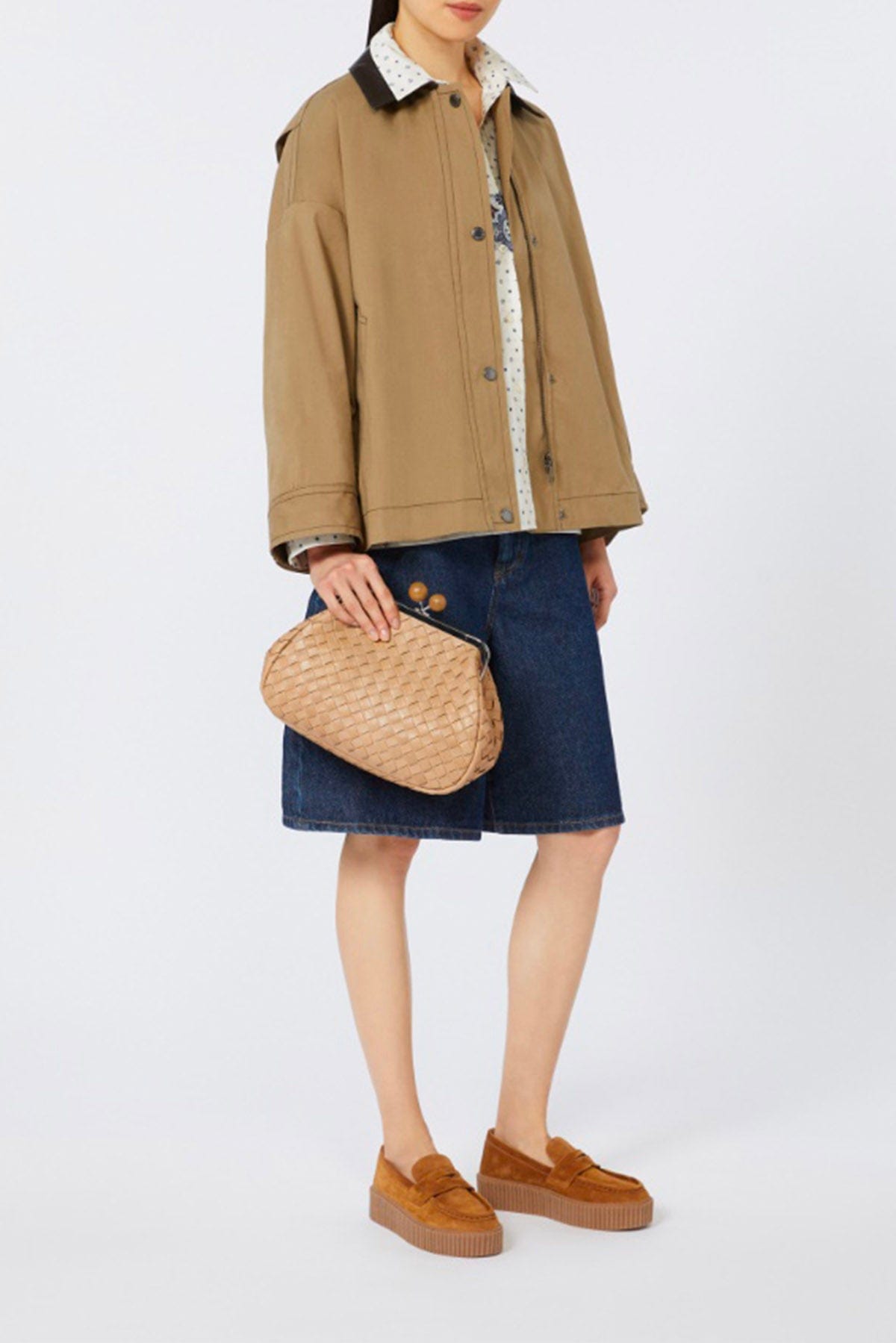 MAXMARA&#39;S BRANDS BORSA  Pasticcino Bag in pelle intrecciata Weekend Max Mara Pancia