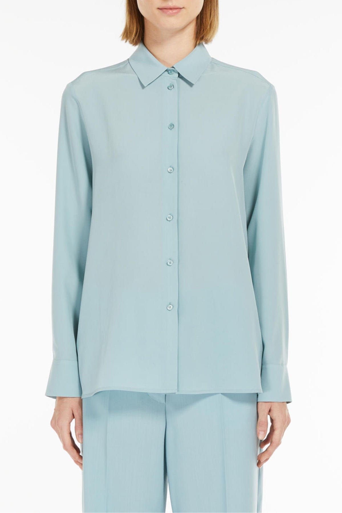 MAXMARA&#39;S BRANDS CAMICIA  AZZURRO / 34 Camicia in Seta Donna Max Mara Weekend Almina