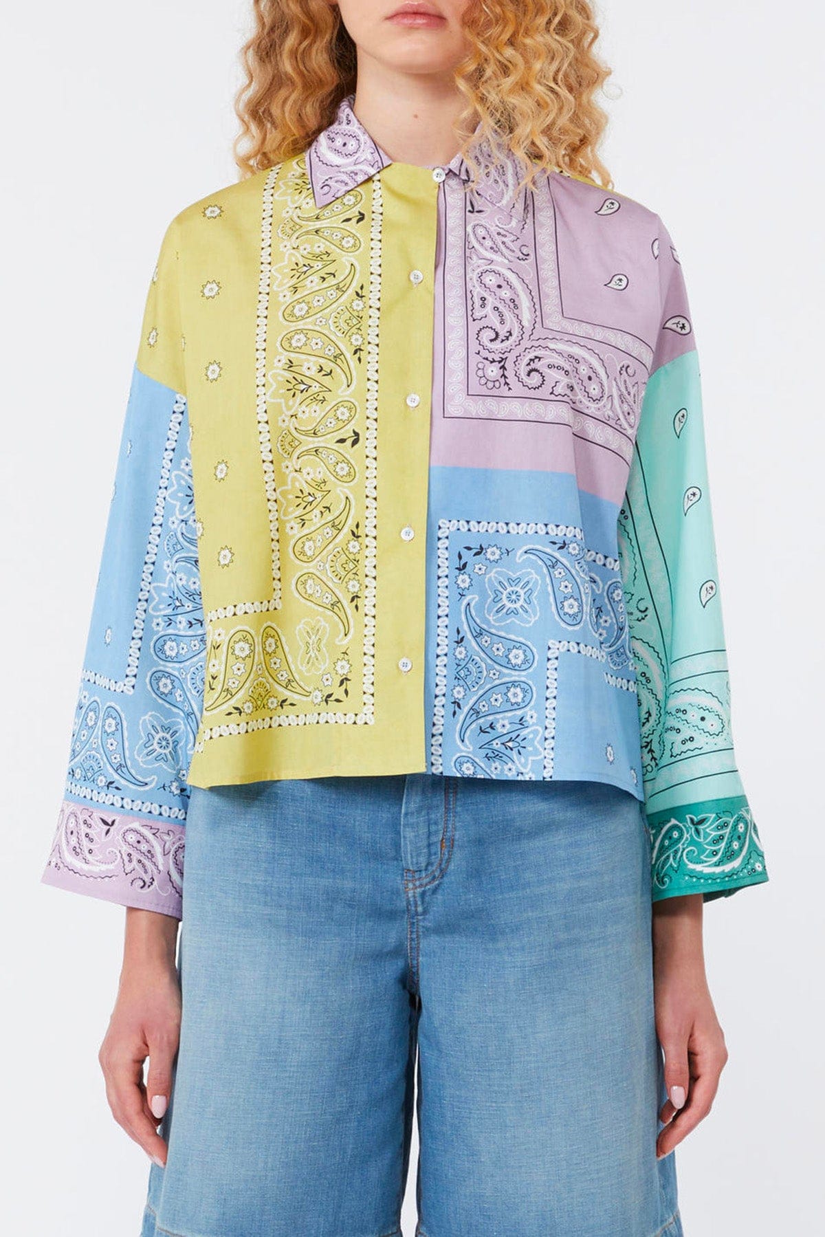 MAXMARA'S BRANDS CAMICIA  BANDANA / XXS Camicia donna in cotone Weekend Max Mara Wkdlampone