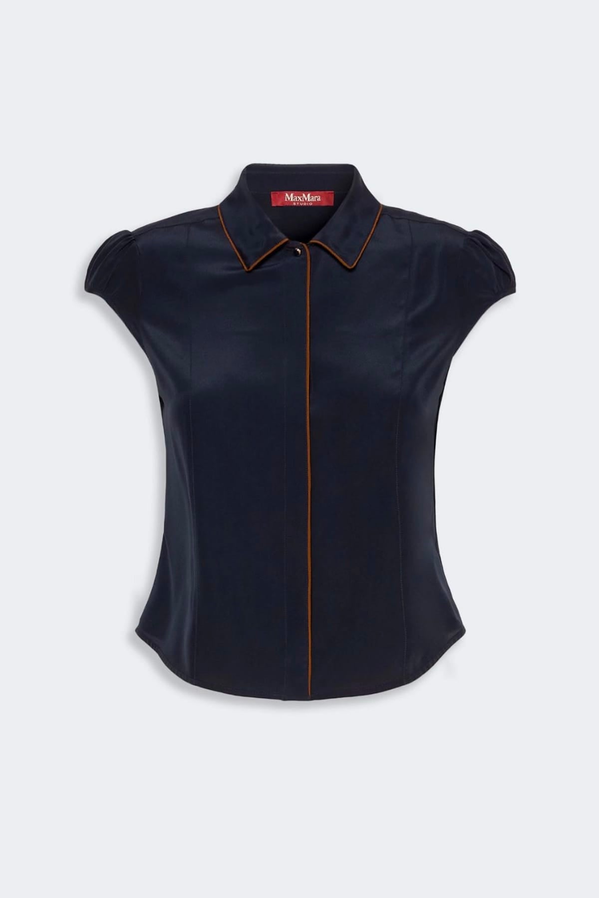 MAXMARA'S BRANDS CAMICIA  BLU / 34 Camicia in seta senza maniche donna Max Mara Studio Mstskipper