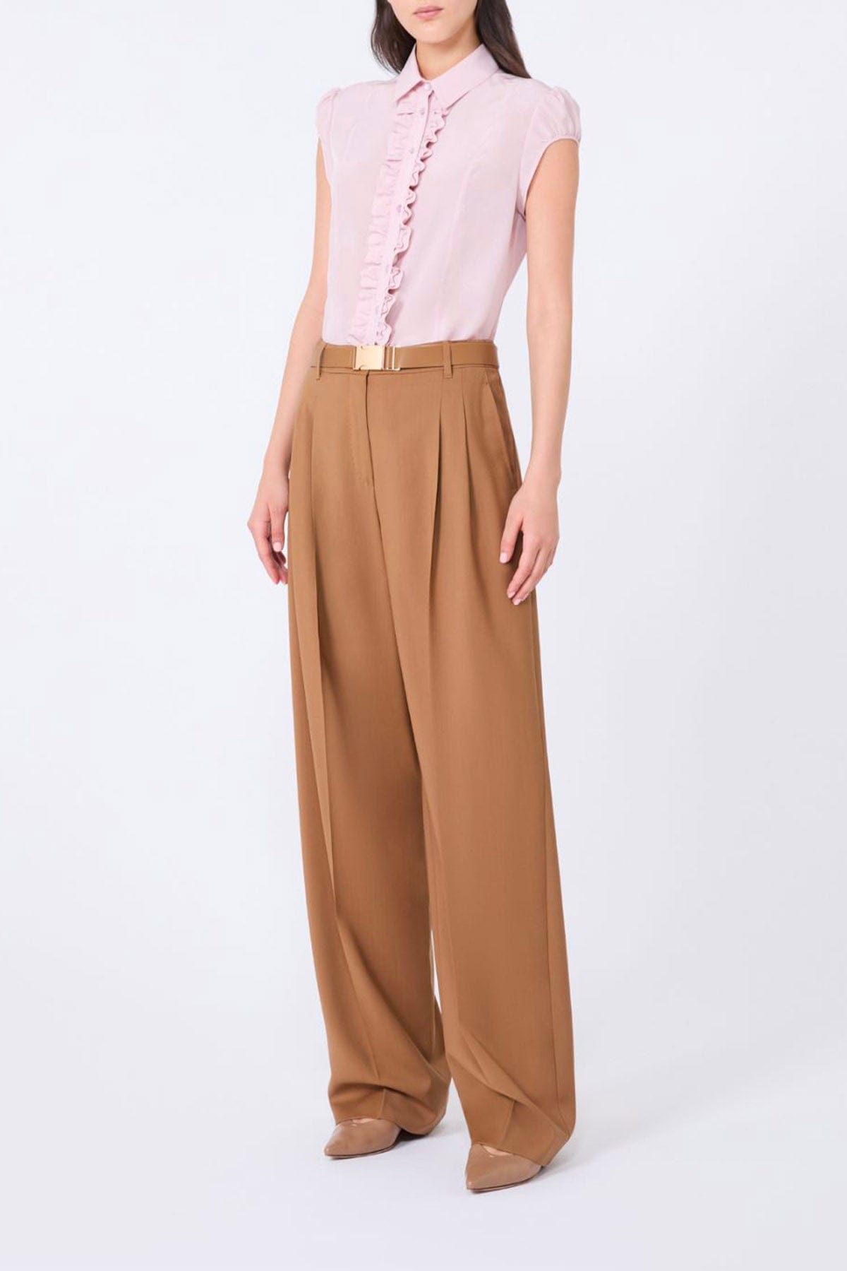 MAXMARA&#39;S BRANDS CAMICIA  Camicia a maniche corte in seta donna Studio Max Mara Skipper
