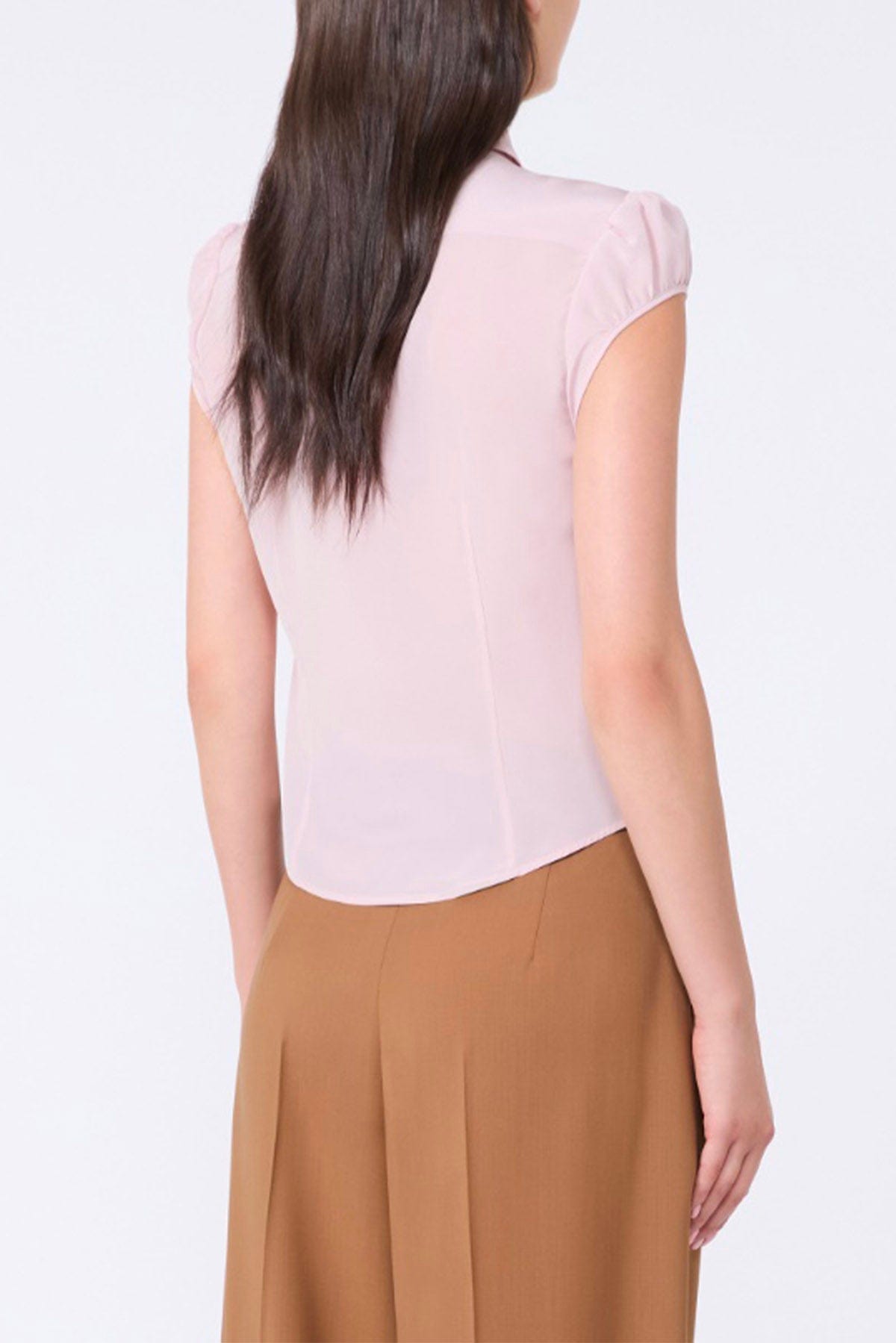 MAXMARA&#39;S BRANDS CAMICIA  Camicia a maniche corte in seta donna Studio Max Mara Skipper