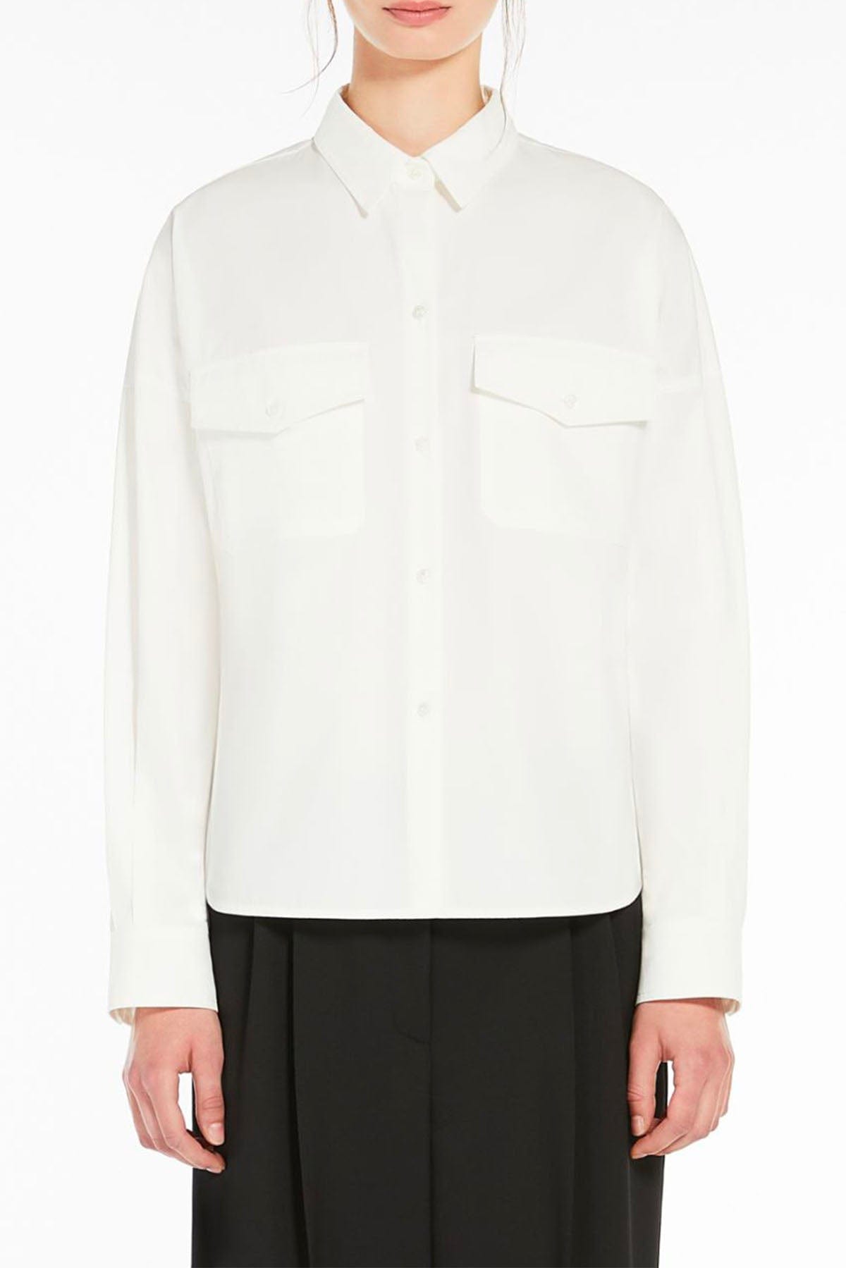 MAXMARA&#39;S BRANDS CAMICIA  Camicia Bianca Cotone Donna Skipper