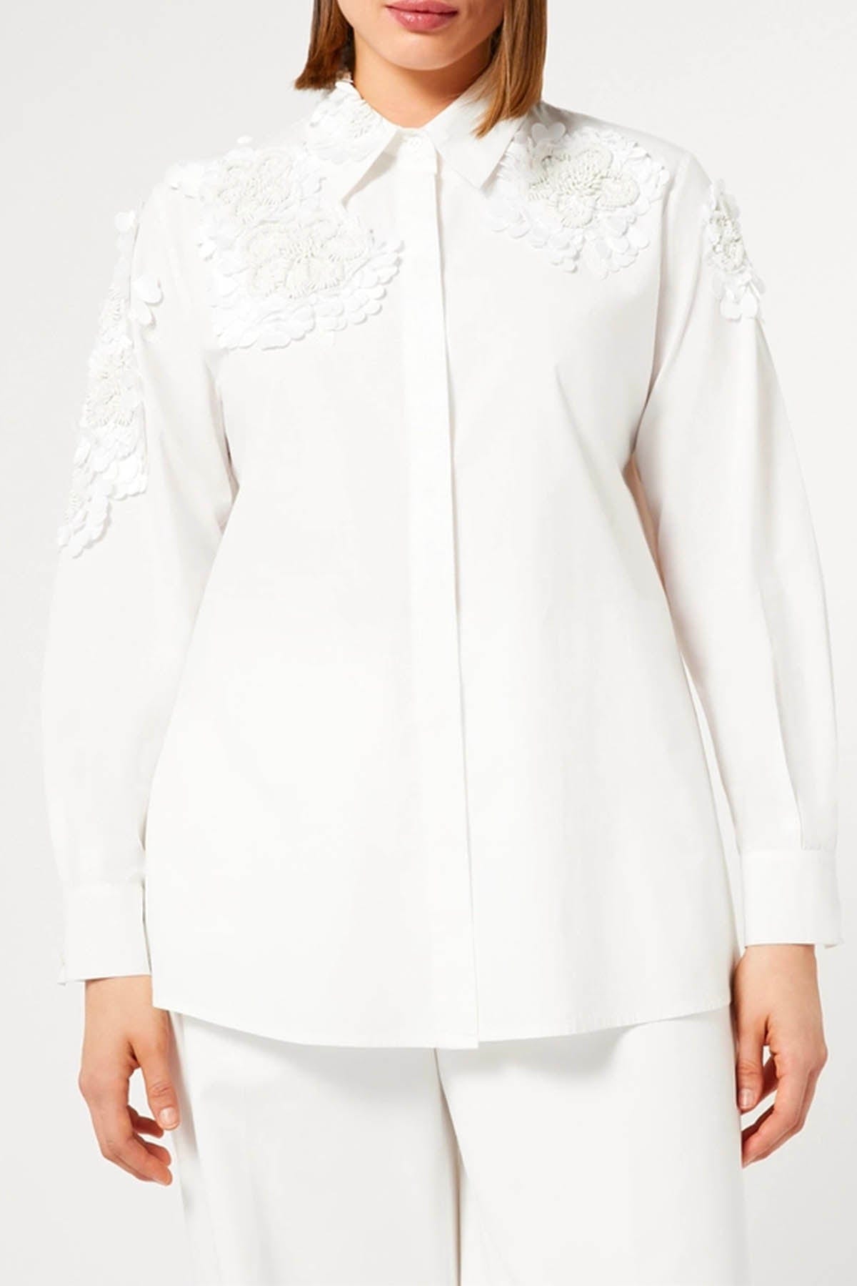 MAXMARA'S BRANDS CAMICIA  BIANCO OTTICO / 11 Camicia Bianca Donna Marina Rinaldi Fetta