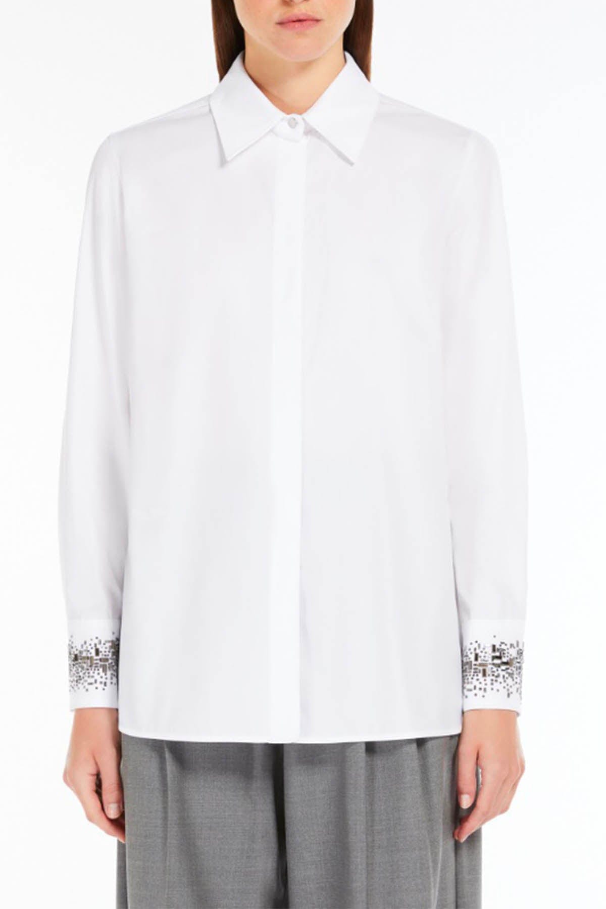 MAXMARA&#39;S BRANDS CAMICIA  Camicia Bianca Donna Max Mara Studio Queva