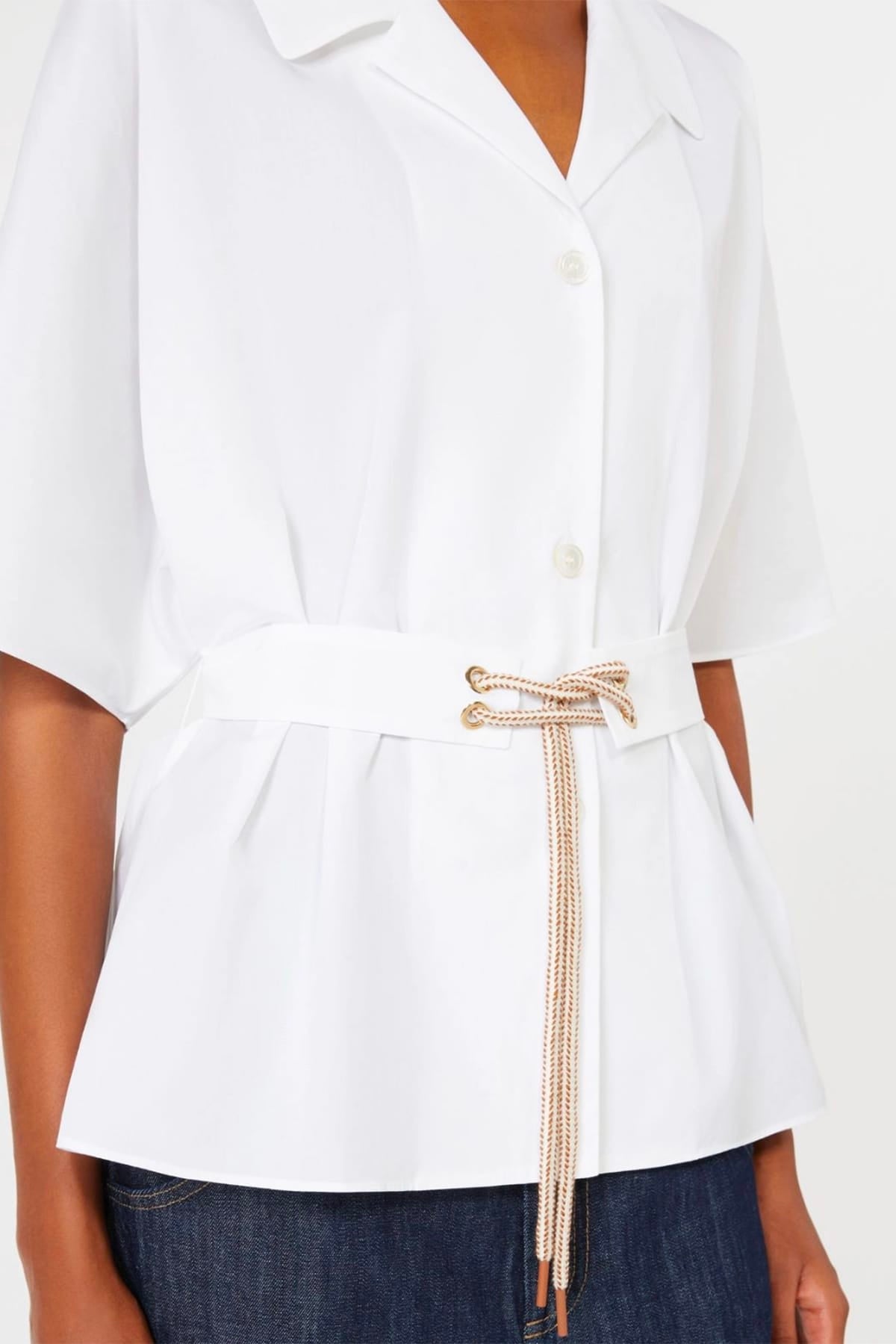 MAXMARA'S BRANDS CAMICIA  BIANCO CANDIDO / 34 Camicia bianca in cotone donna 'S Max Mara Smmcarisma