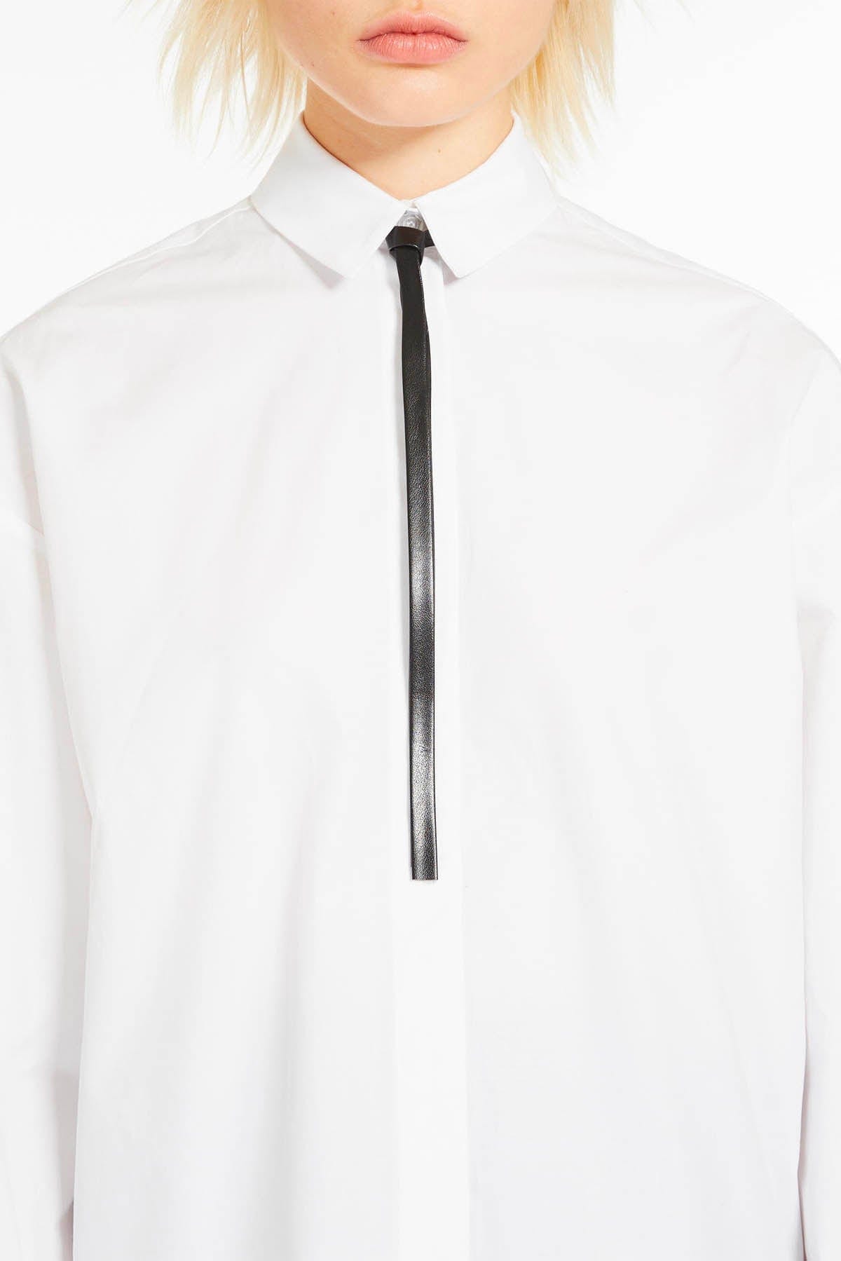 MAXMARA&#39;S BRANDS CAMICIA  Camicia Donna Bianca in Cotone Sportmax Gesso