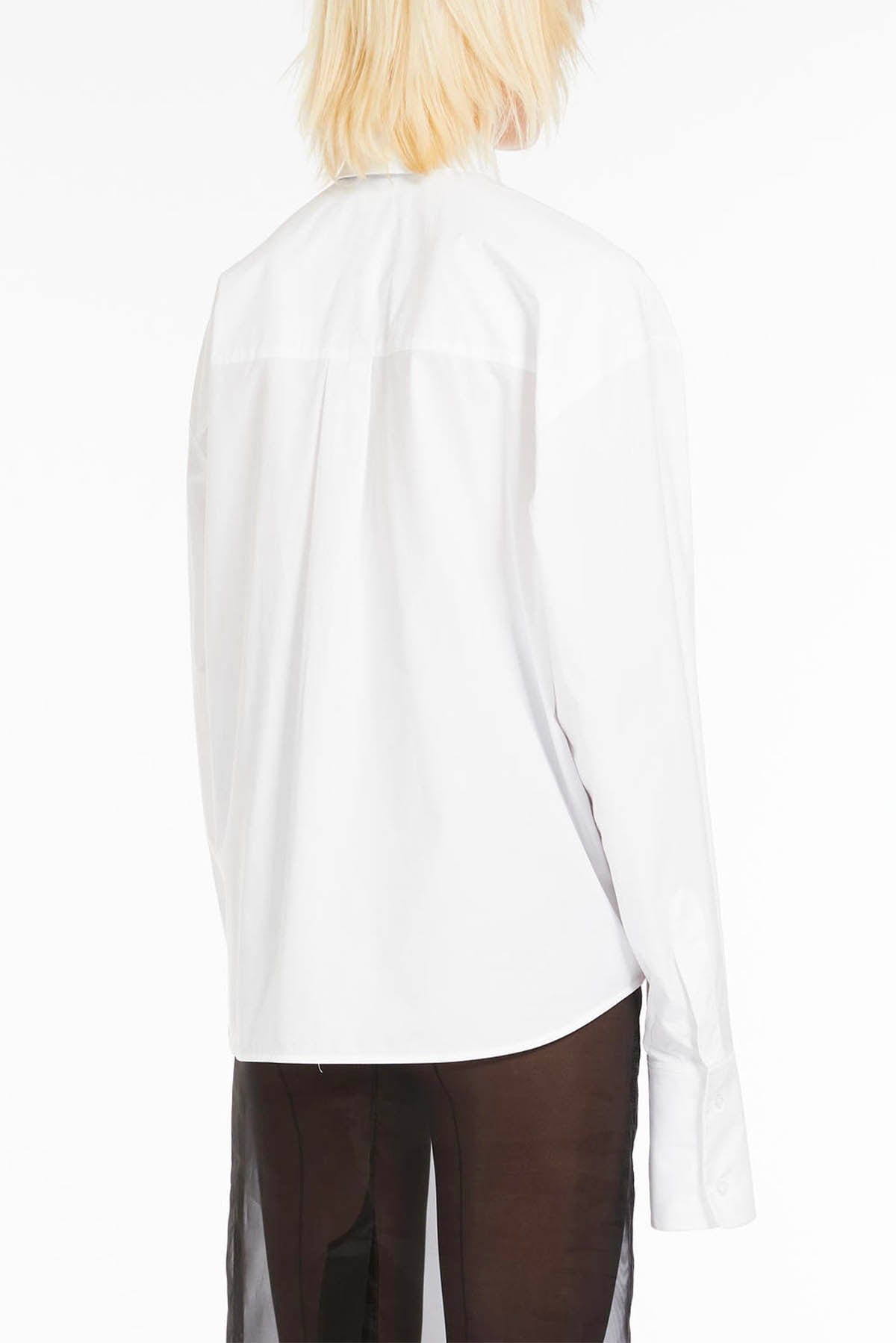 MAXMARA&#39;S BRANDS CAMICIA  Camicia Donna Bianca in Cotone Sportmax Gesso