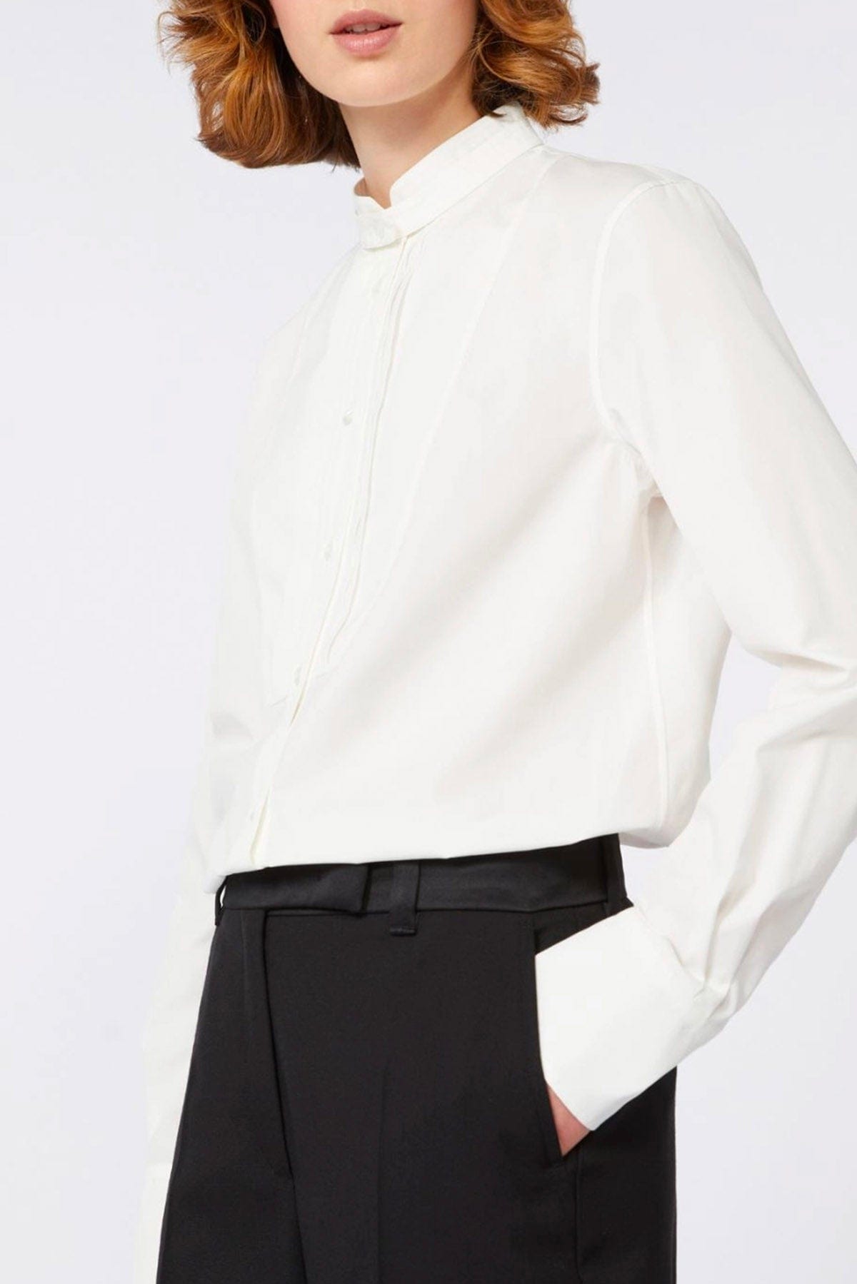 MAXMARA&#39;S BRANDS CAMICIA  Camicia in cotone bianco donna Max Mara Weekend Butterfly1234