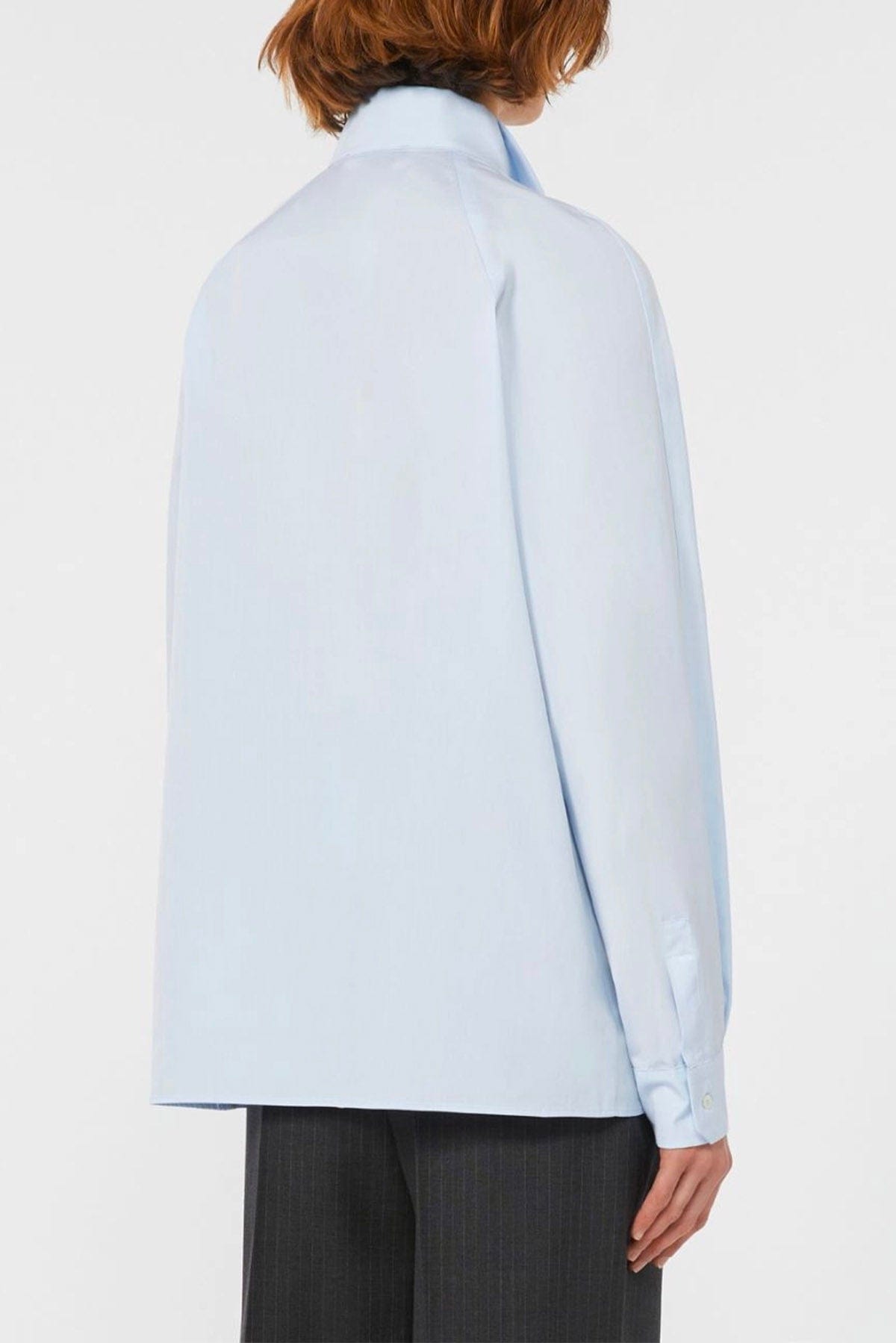 MAXMARA&#39;S BRANDS CAMICIA  Camicia in cotone donna azzurra Max Mara Weekend Acanto