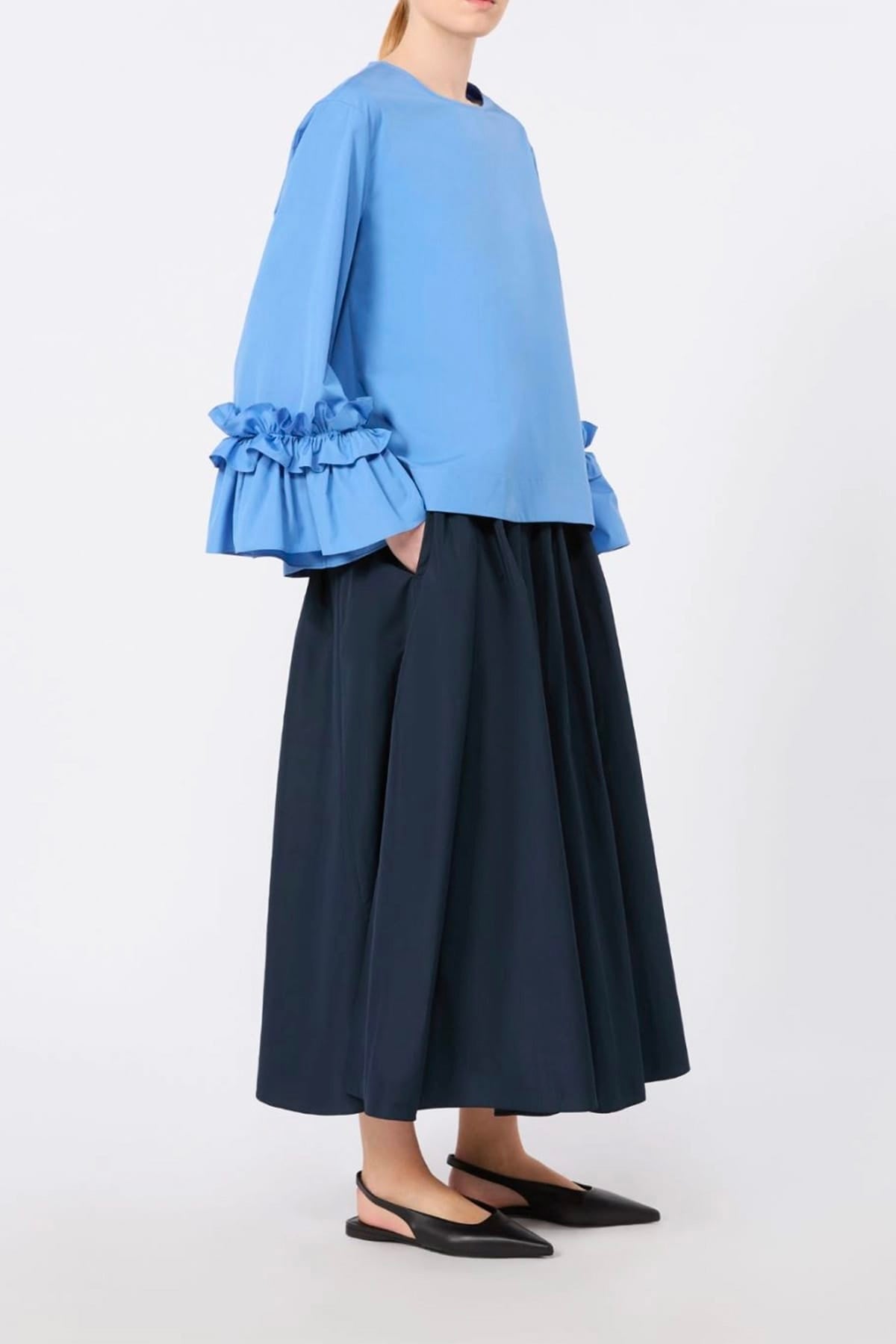 MAXMARA'S BRANDS CAMICIA  Camicia in cotone donna azzurra 'S Max Mara Smmvalzer