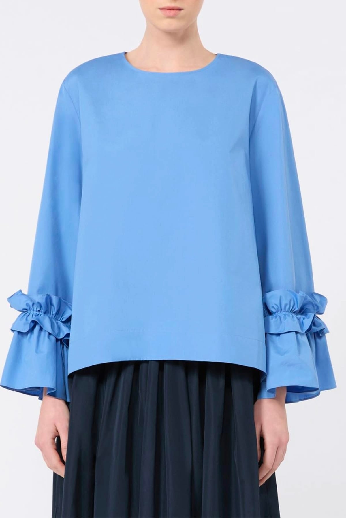 MAXMARA'S BRANDS CAMICIA  Camicia in cotone donna azzurra 'S Max Mara Smmvalzer