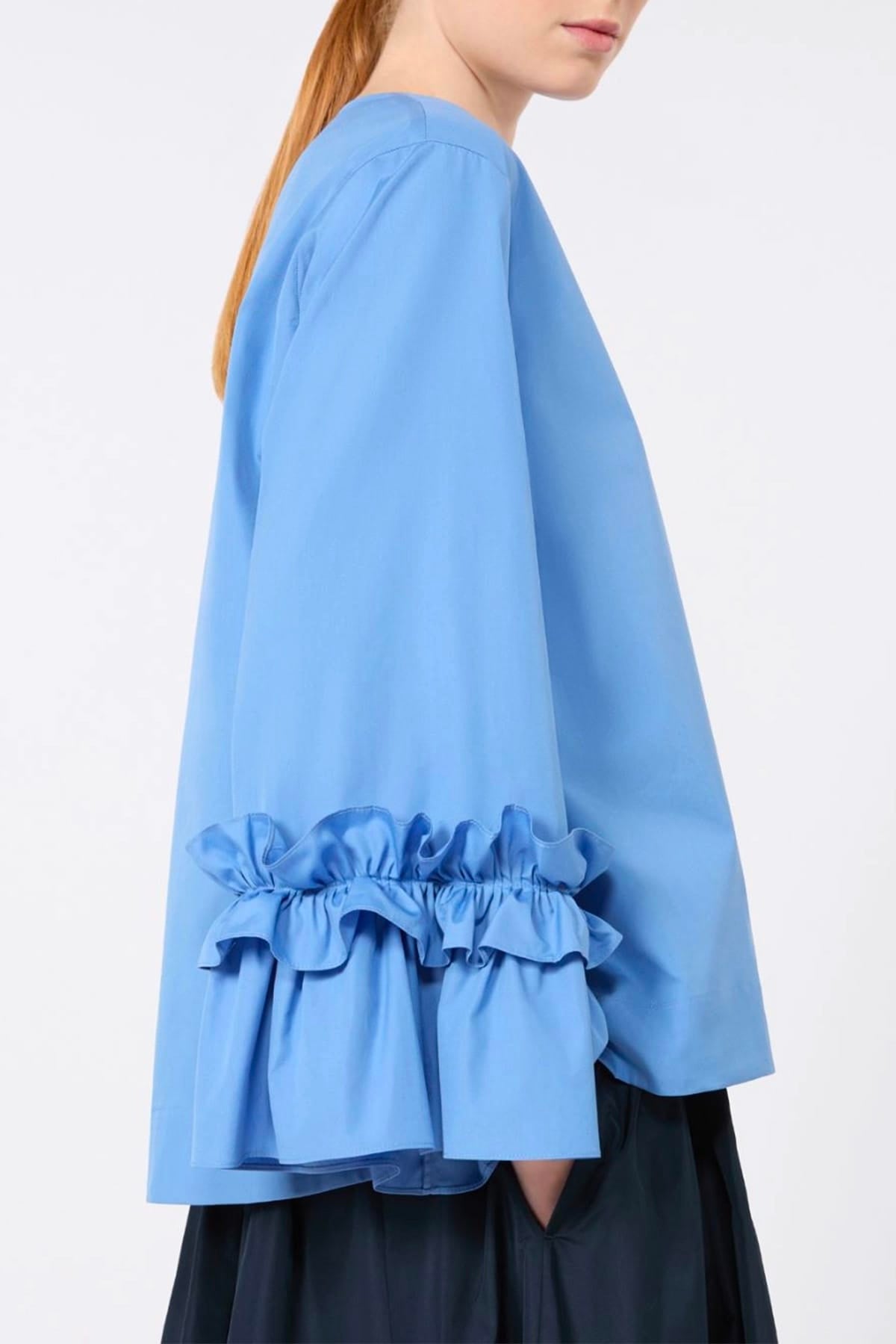 MAXMARA'S BRANDS CAMICIA  AZZURRO / 34 Camicia in cotone donna azzurra 'S Max Mara Smmvalzer