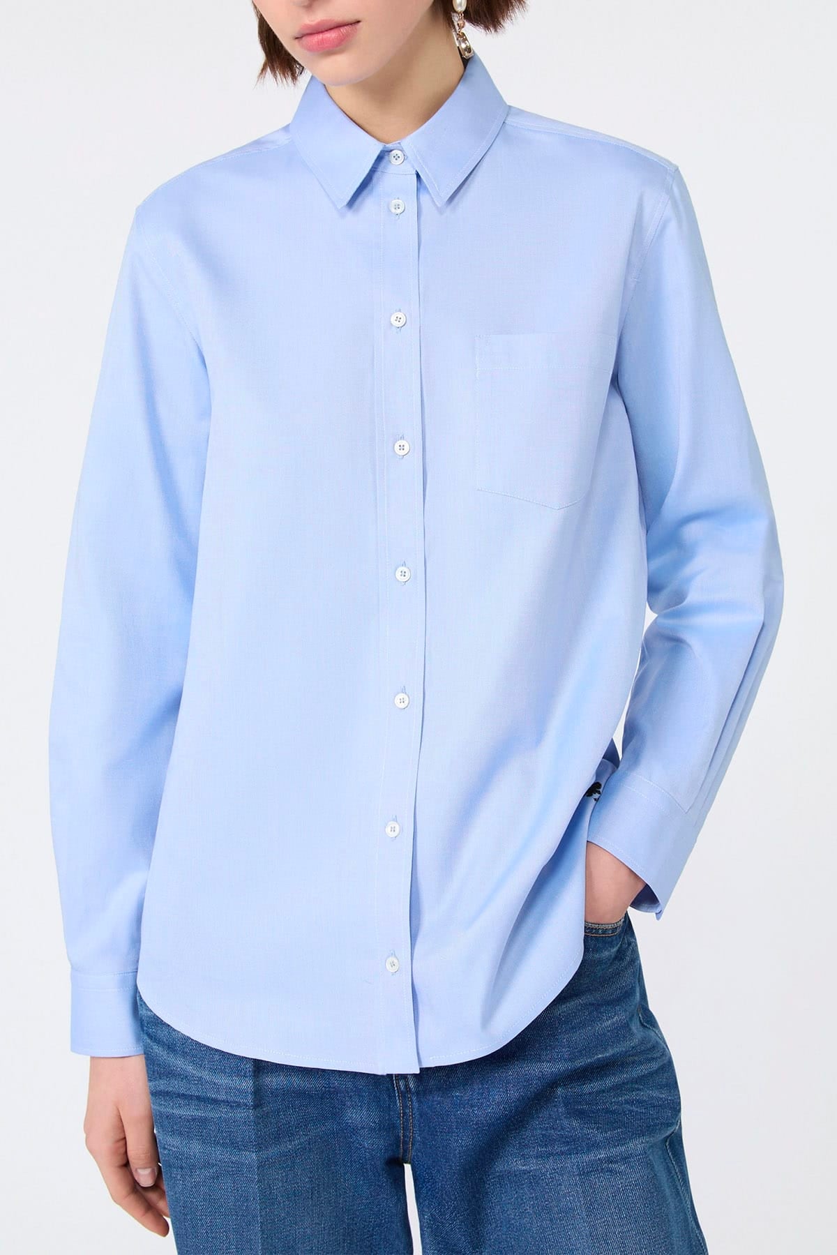MAXMARA'S BRANDS CAMICIA  Camicia in cotone oxford Max Mara Weekend Wkdcobalto