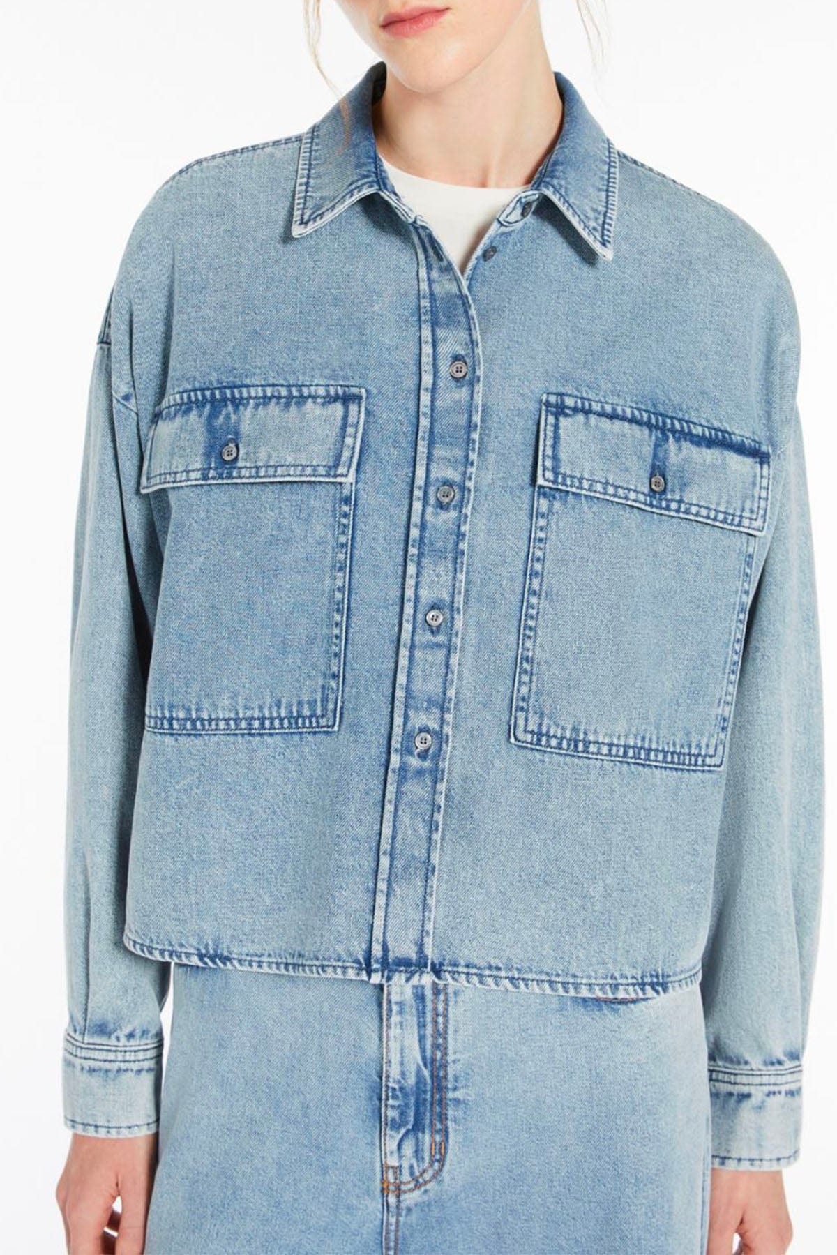 MAXMARA&#39;S BRANDS CAMICIA  Camicia in Jeans Donna Max Mara Weekend Zemira