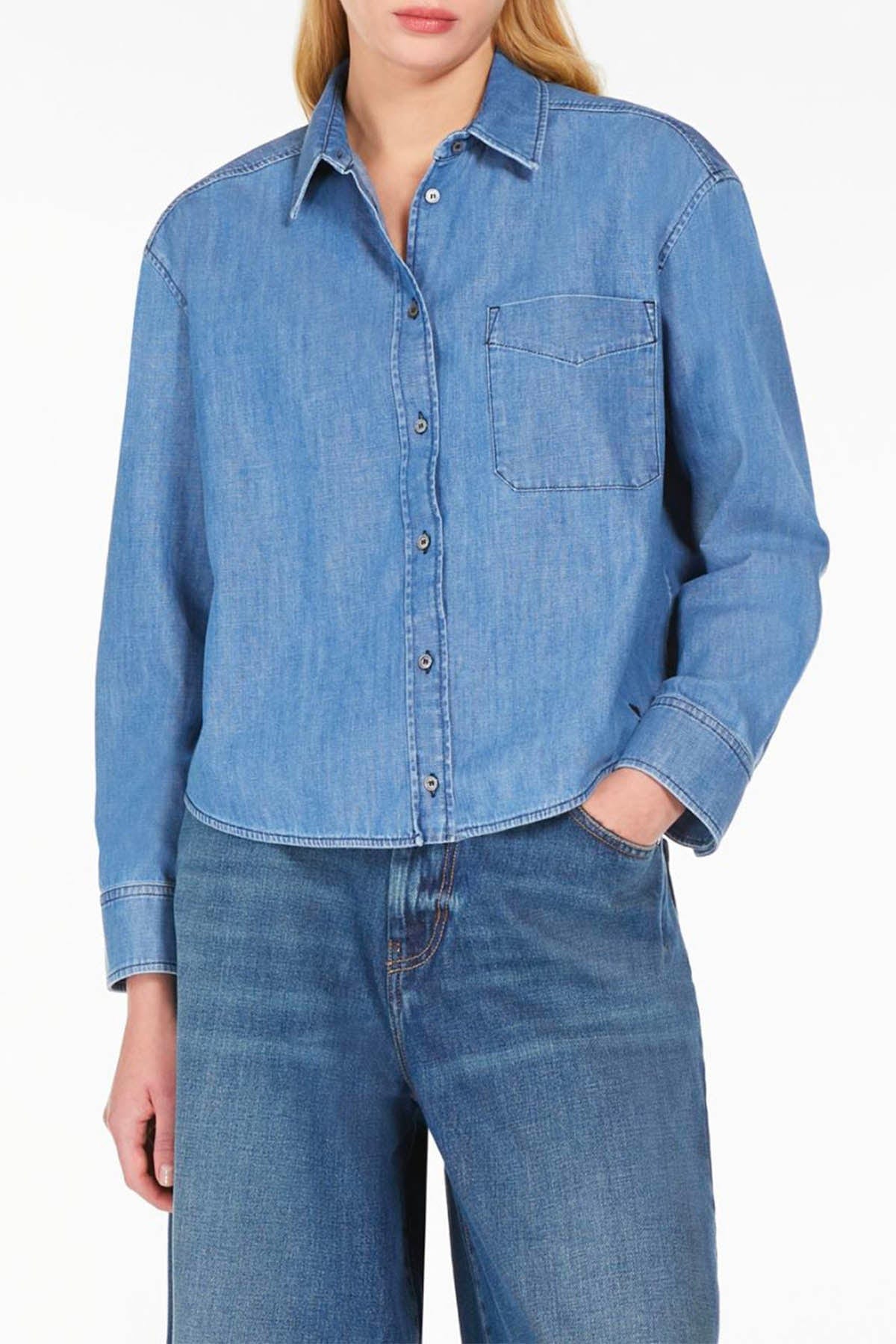 MAXMARA&#39;S BRANDS CAMICIA  Camicia in Jeans Donna Weekend Max Mara Clio