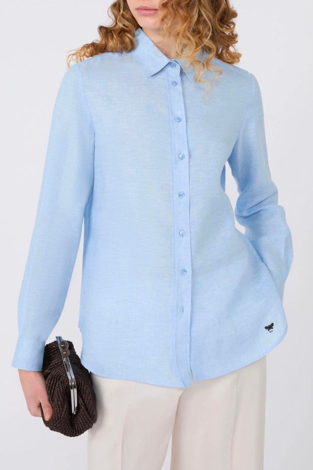MAXMARA'S BRANDS CAMICIA  AZZURRO / 34 Camicia in lino donna Weekend Max Mara Wkdwerner