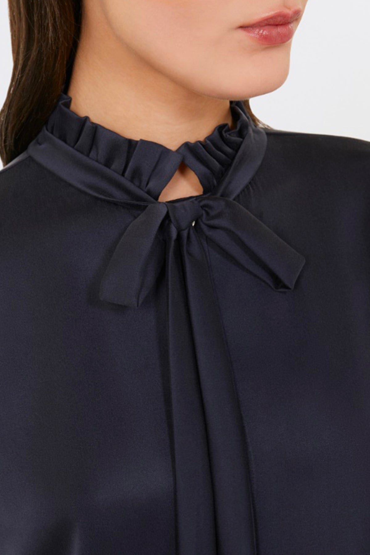 MAXMARA&#39;S BRANDS CAMICIA  Camicia in seta blu donna Max Mara Studio Gilles
