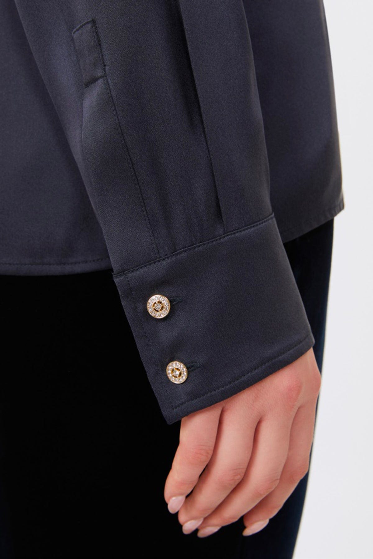 MAXMARA&#39;S BRANDS CAMICIA  Camicia in seta blu donna Max Mara Studio Gilles