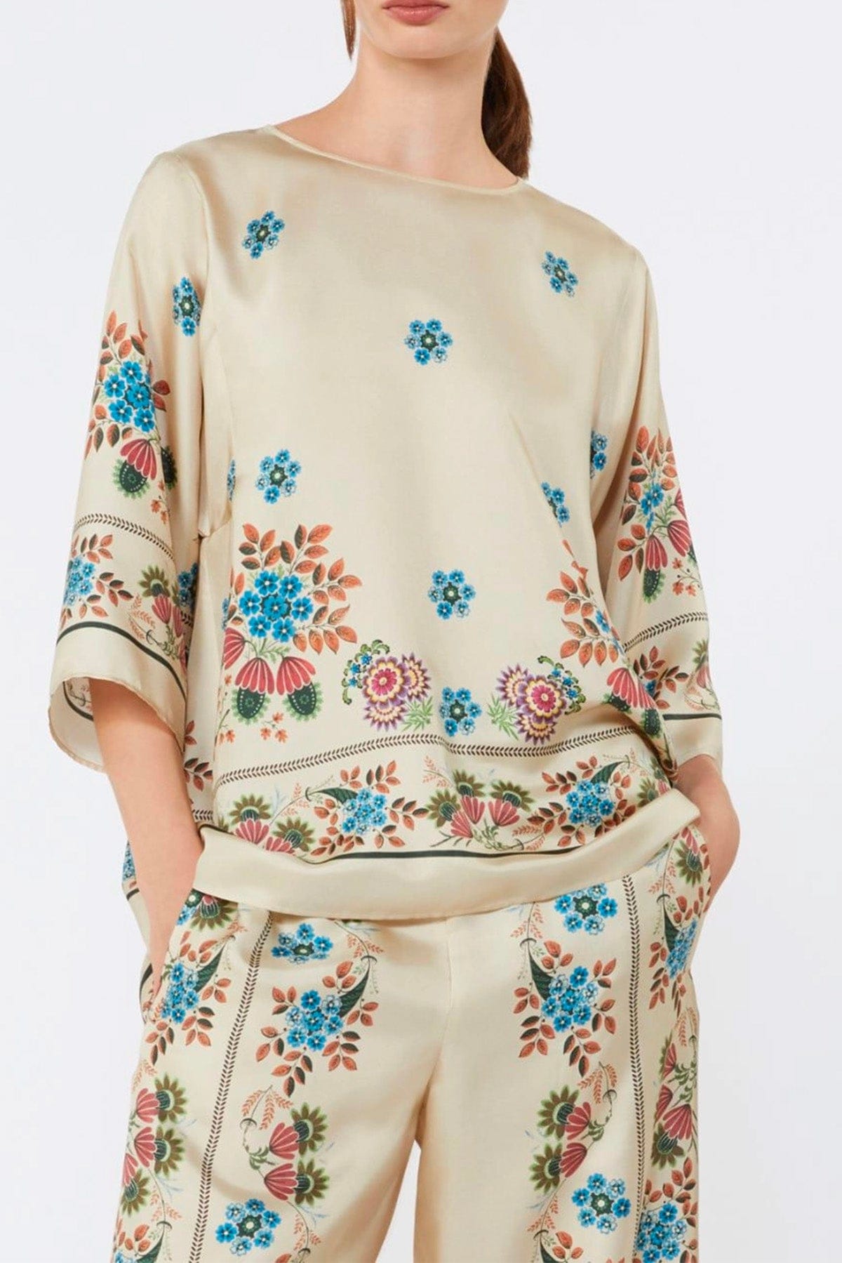 MAXMARA'S BRANDS CAMICIA  FONDO BIANCO / 34 Camicia in seta donna Max Mara Weekend Wkdsamba