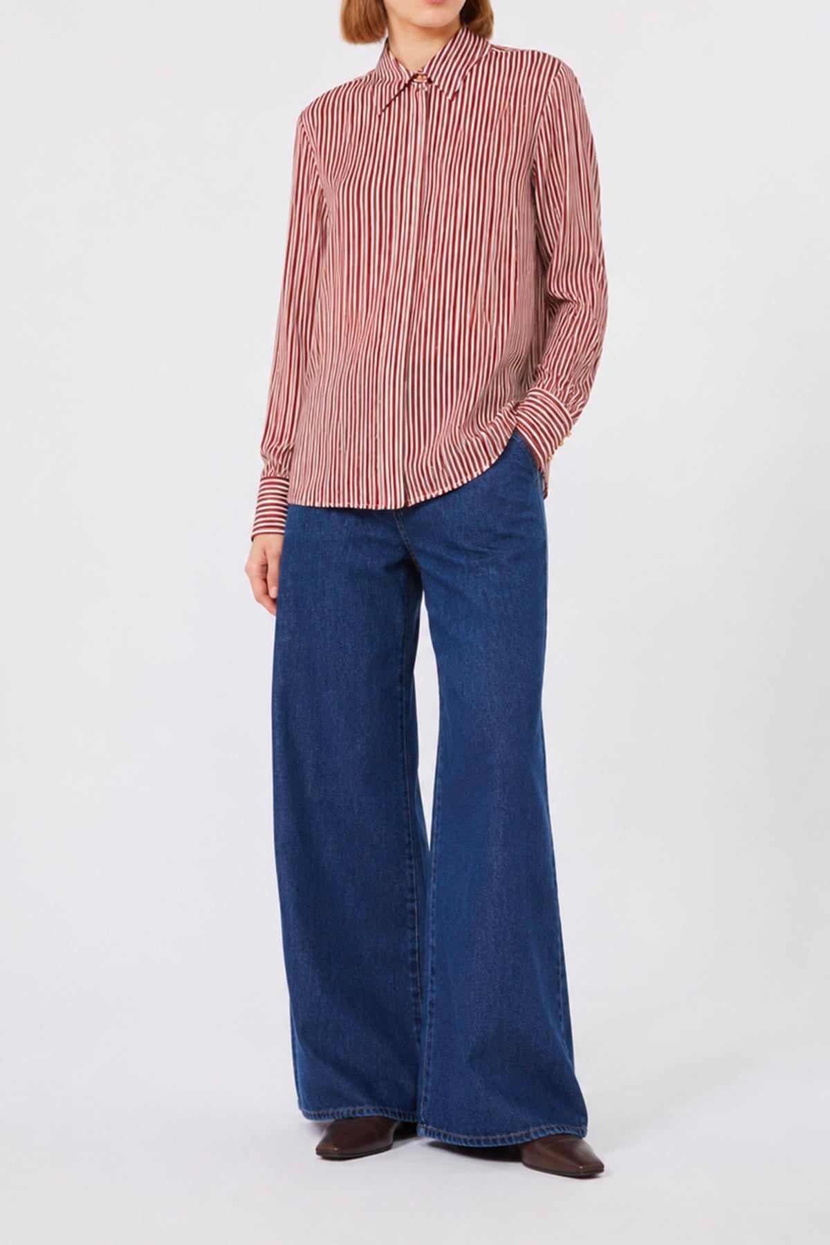 MAXMARA'S BRANDS CAMICIA  Camicia in seta rigata donna Max Mara Studio Mstflirt