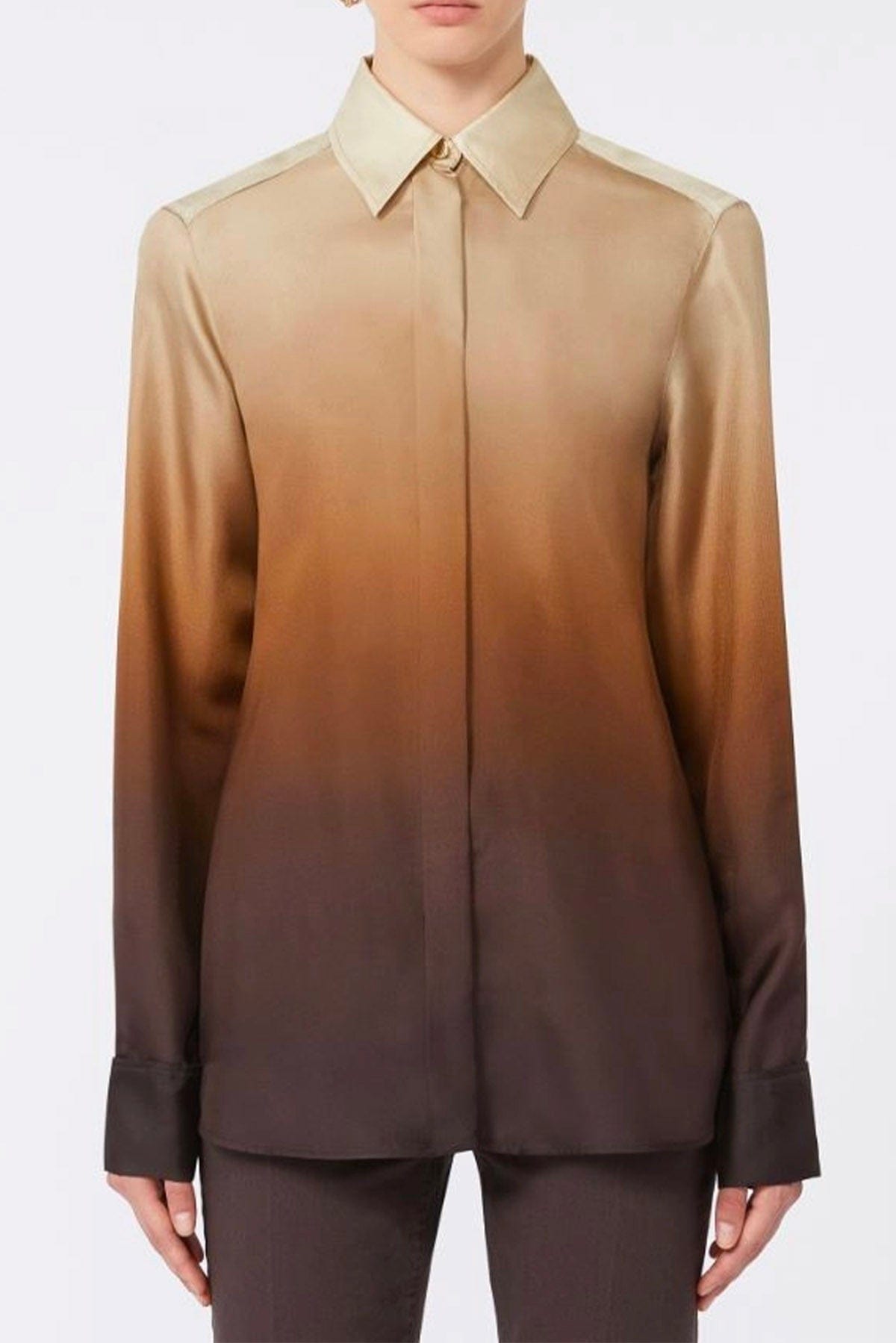MAXMARA&#39;S BRANDS CAMICIA  Camicia in seta sfumata donna Sportmax Ago