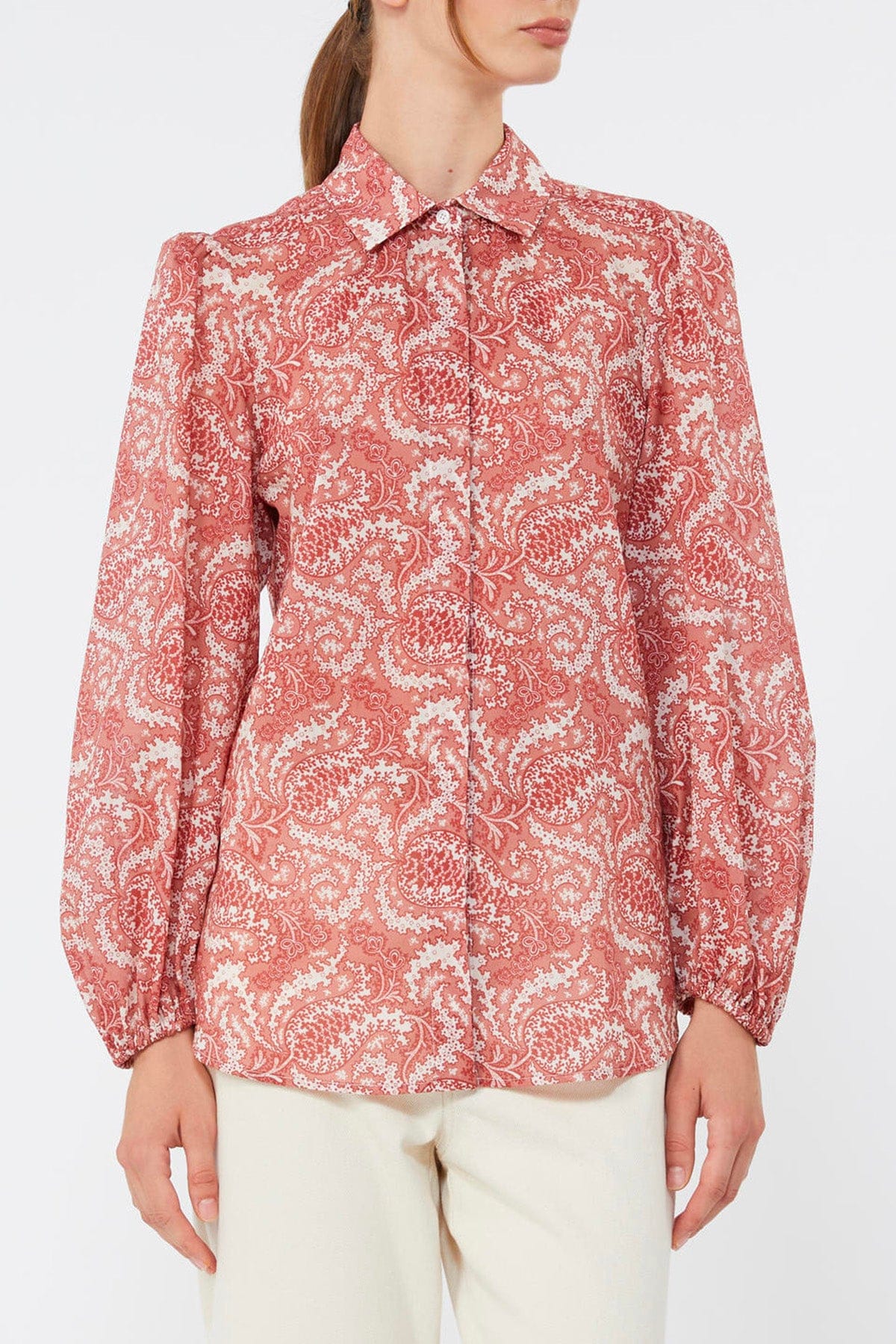 MAXMARA'S BRANDS CAMICIA  IBIZA CILIEGIA / 34 Camicia in cotone donna Max Mara Weekend Wkdperiodi