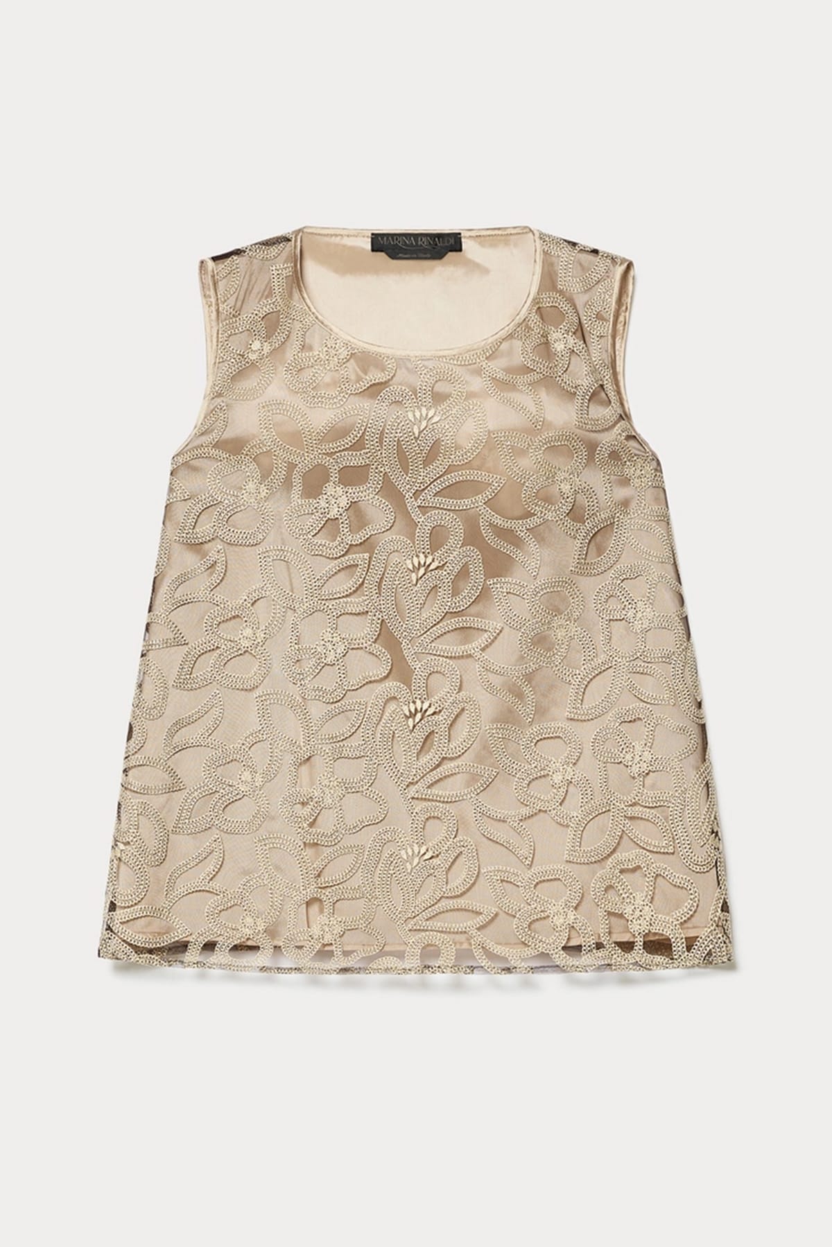 MAXMARA'S BRANDS CAMICIA  LIGHT NOISETTE / 11 Camicia in tulle ricamato donna Marina Rinaldi Mreflirt