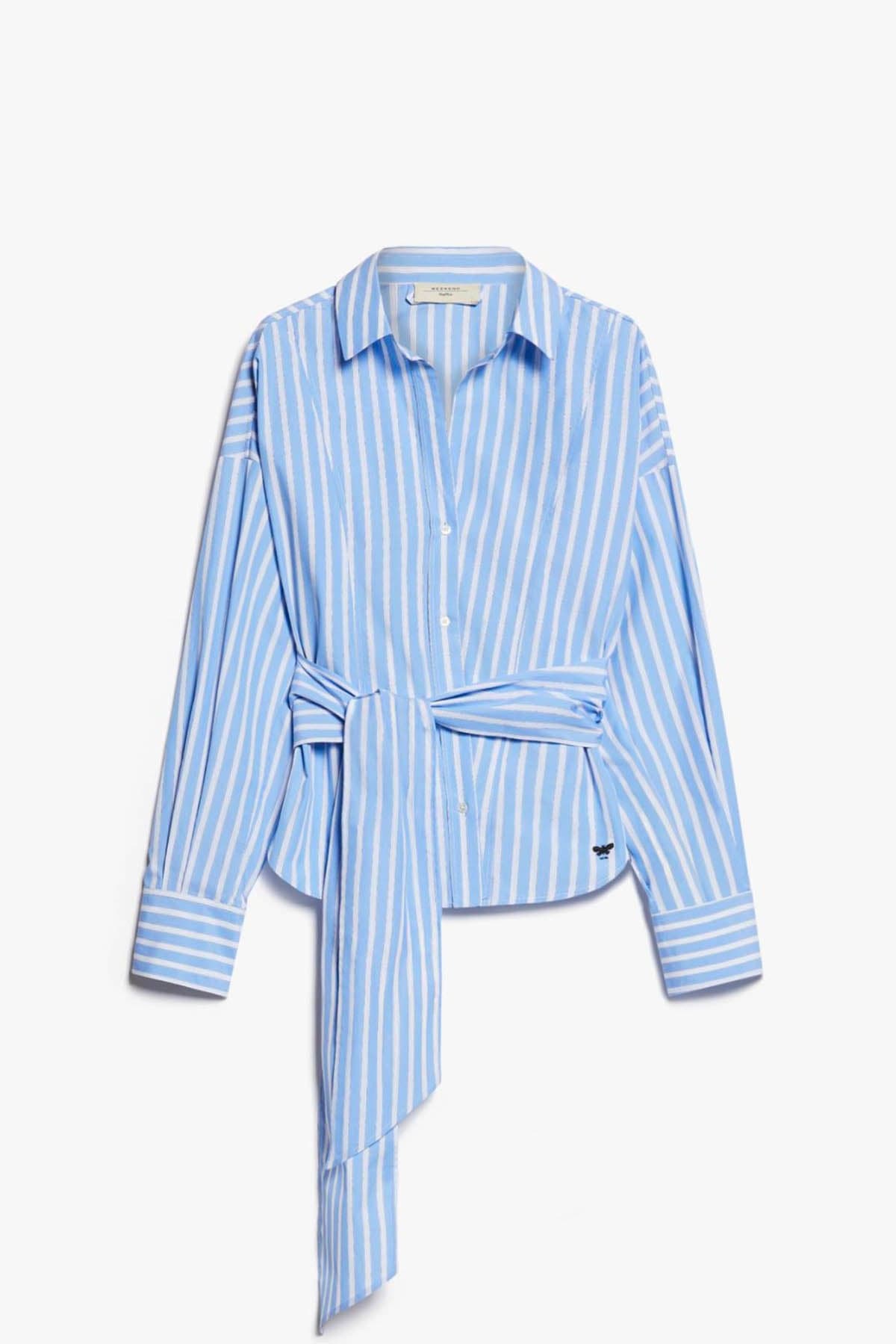 MAXMARA&#39;S BRANDS CAMICIA  RIGA AZZURRA / 34 Camicia Bianca Donna Weekend Max Mara Torino