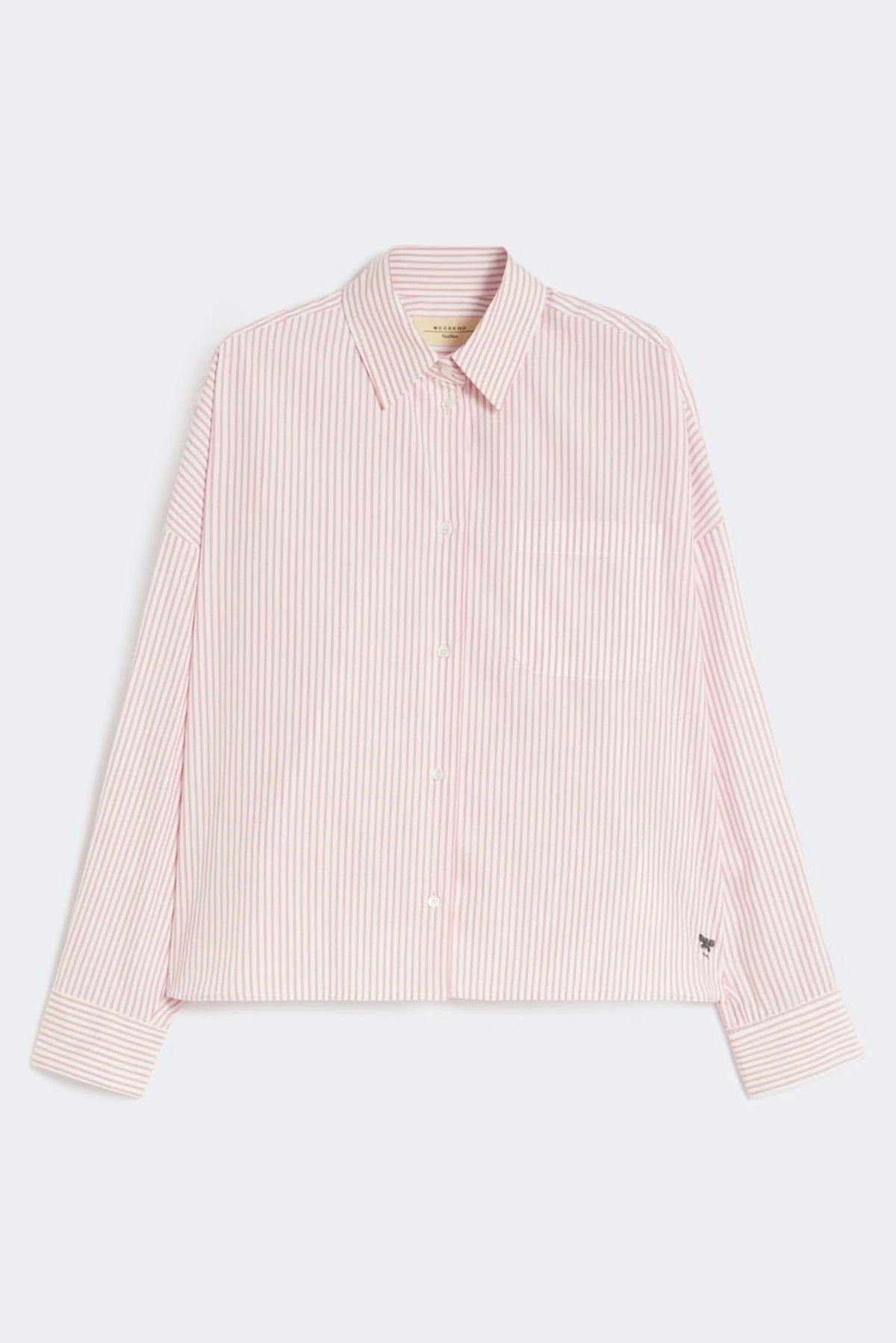 MAXMARA'S BRANDS CAMICIA  RIGATO BIANCO - ROSA / 34 Camicia rigata donna Max Mara Weekend Wkdaureo