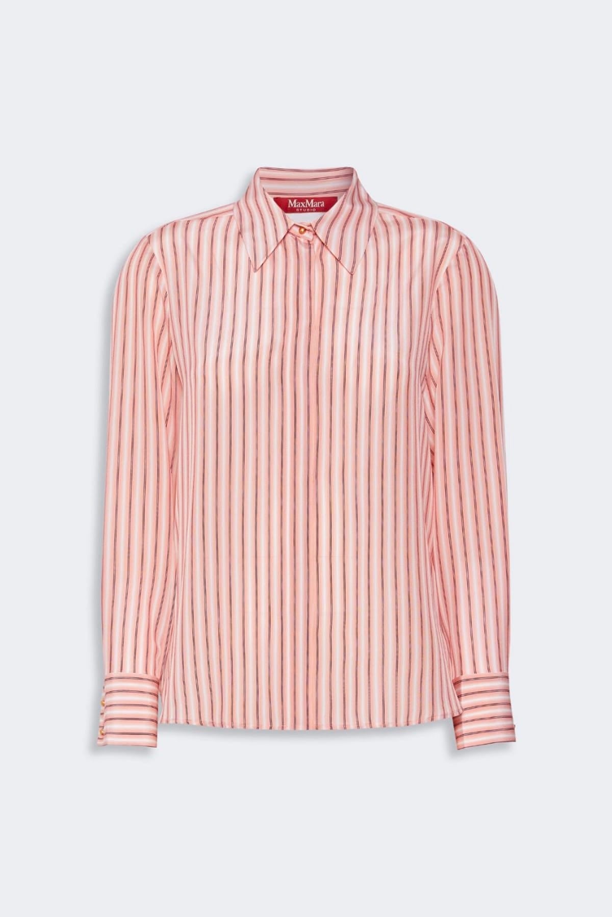 MAXMARA'S BRANDS CAMICIA  RIGATO ROSA / 34 Camicia in seta rigata donna Max Mara Studio Mstflirt