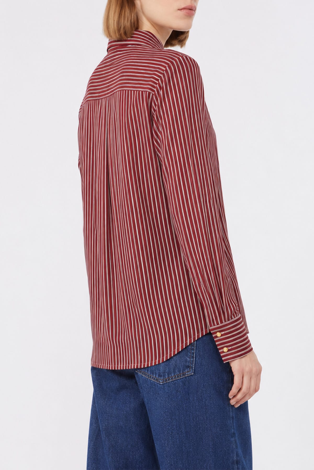 MAXMARA'S BRANDS CAMICIA  RIGATO ROSA / 34 Camicia in seta rigata donna Max Mara Studio Mstflirt