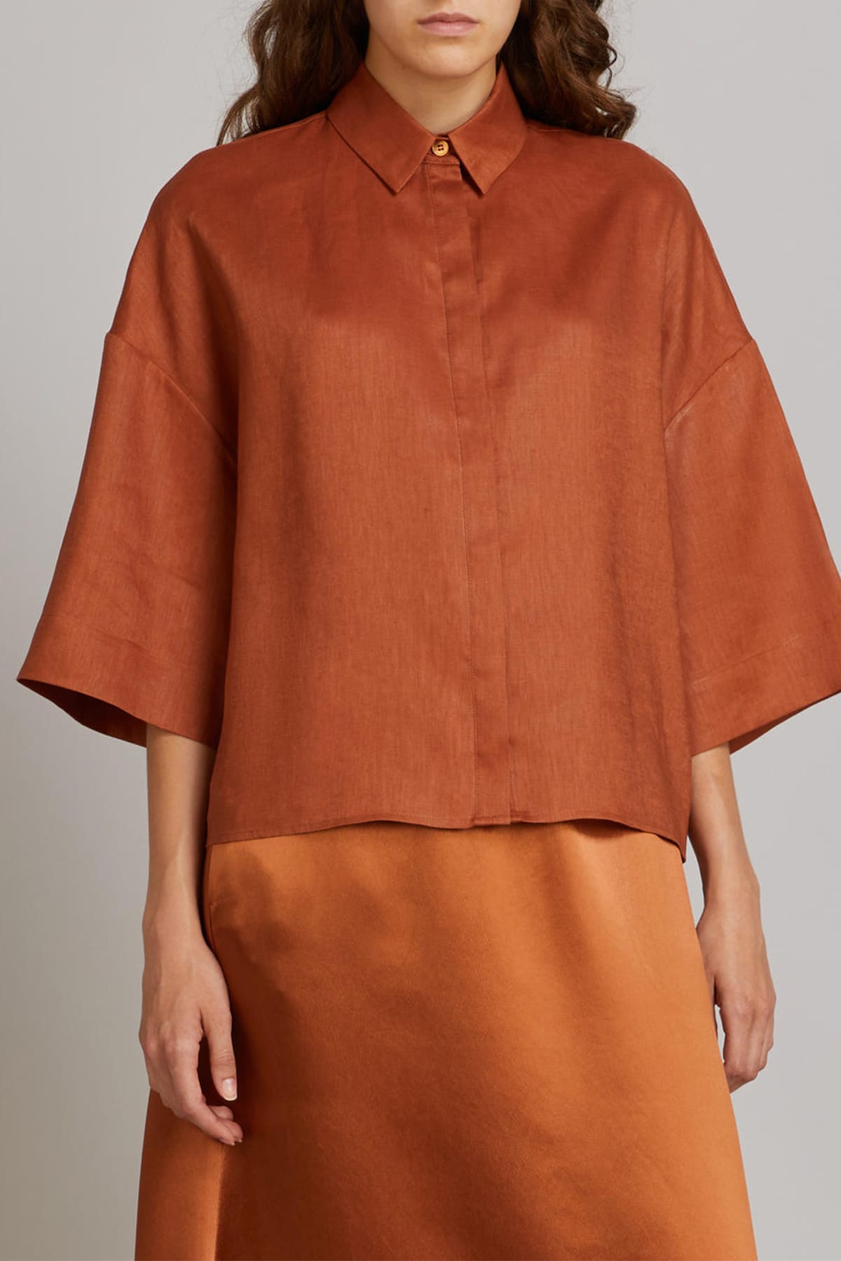 MAXMARA'S BRANDS CAMICIA  RUGGINE / 34 Camicia in lino donna Max Mara MM Mmlrito