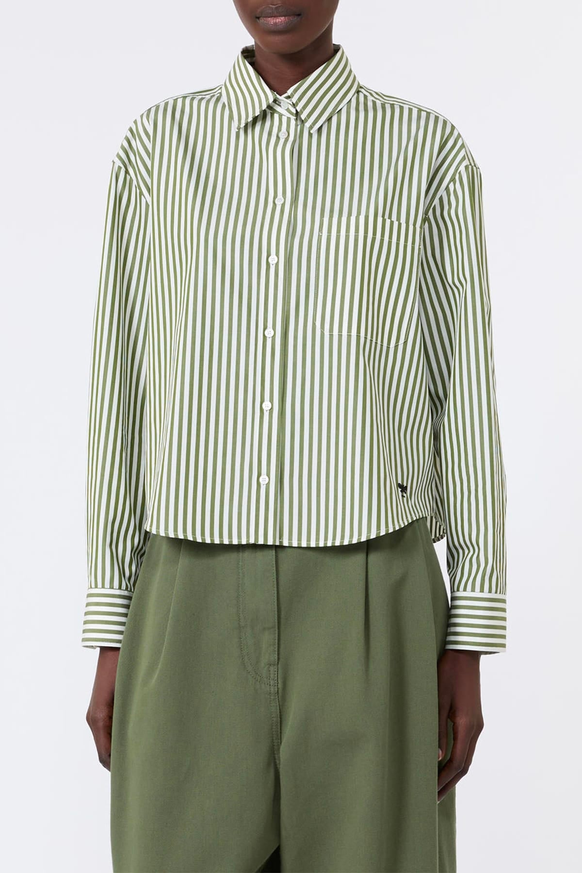 MAXMARA'S BRANDS CAMICIA  MARRONE / 34 Camicia rigata donna Max Mara Weekend Wkdpanetto