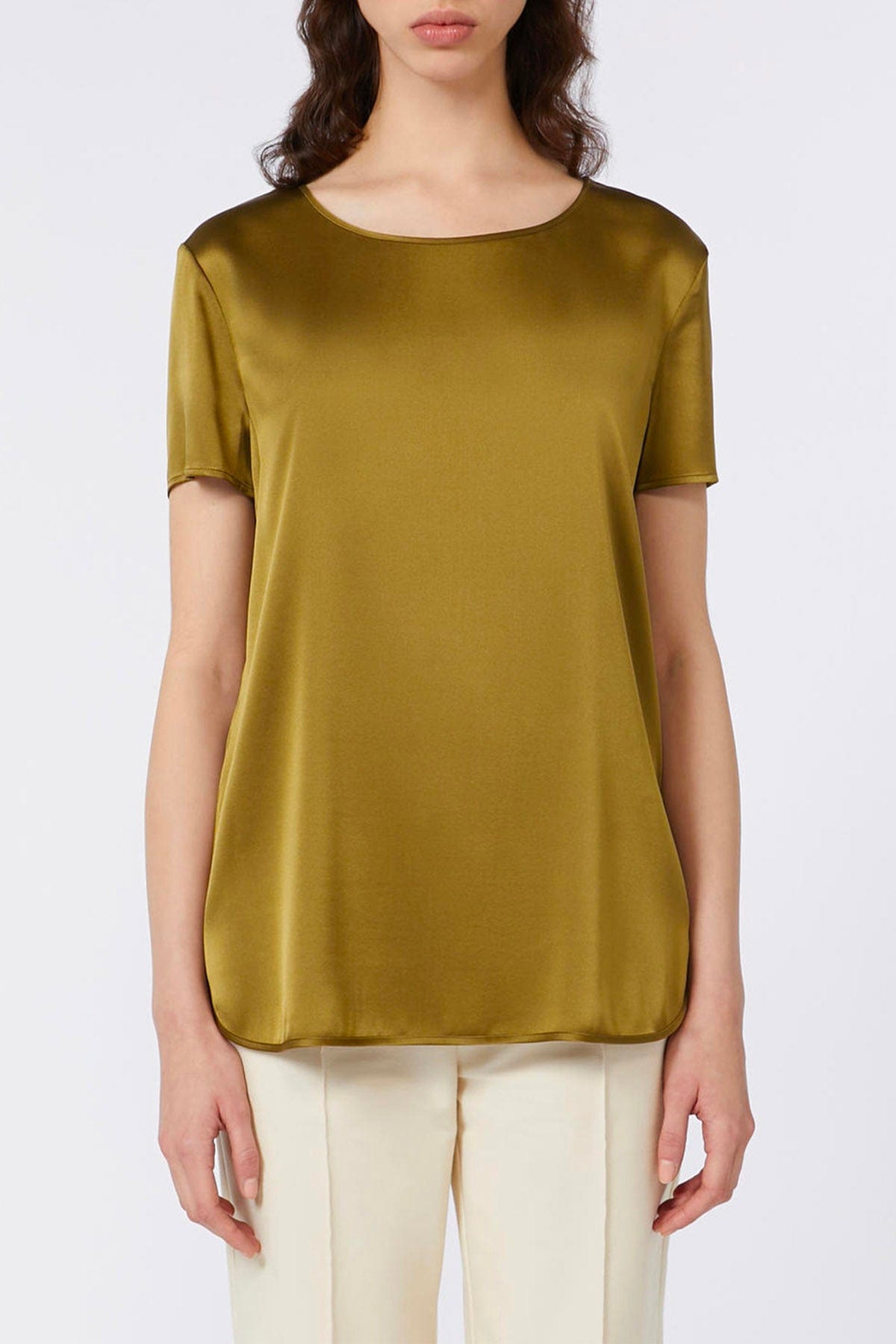 MAXMARA&#39;S BRANDS CAMICIA  VERDE OLIVA / 34 Blusa in seta Max Mara MM Cortona