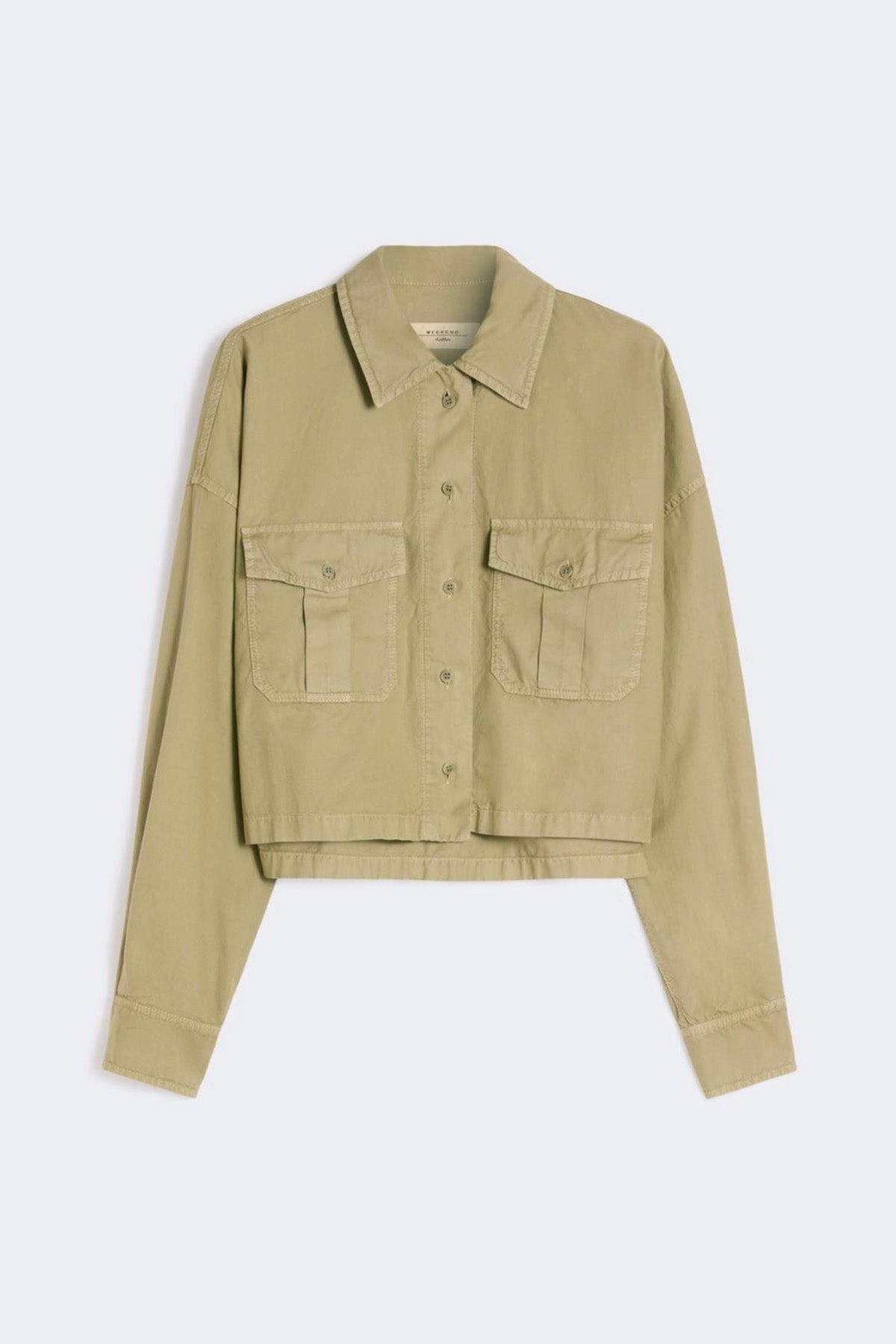 MAXMARA'S BRANDS CAMICIA  VERDE OLIVA / 34 Camicia in cotone verde donna Weekend Max Mara Wkdaccenni