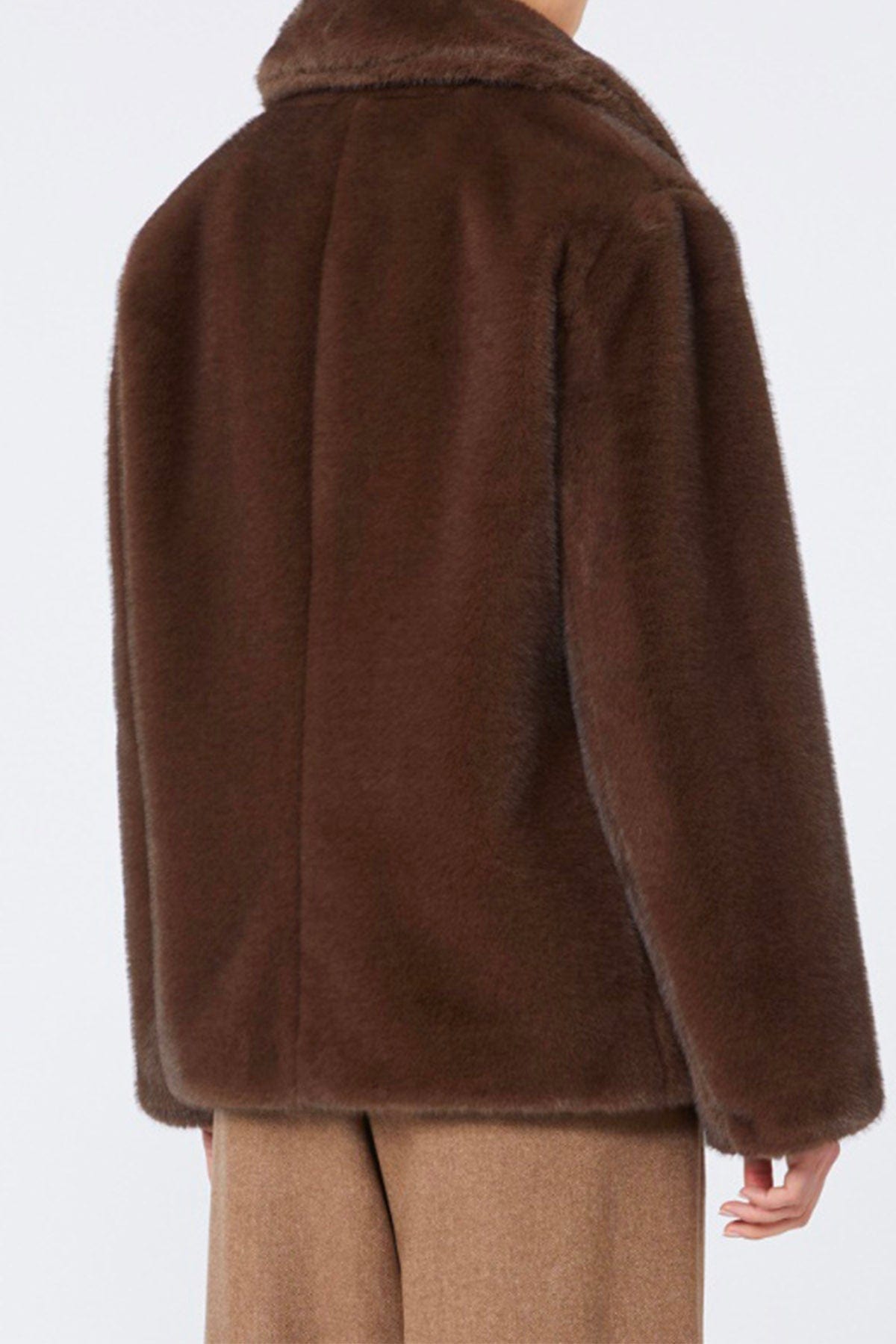 MAXMARA&#39;S BRANDS CAPOSPALLA ASPET. PELLIC Giaccone Pelliccia Ecologica S Max Mara Laura
