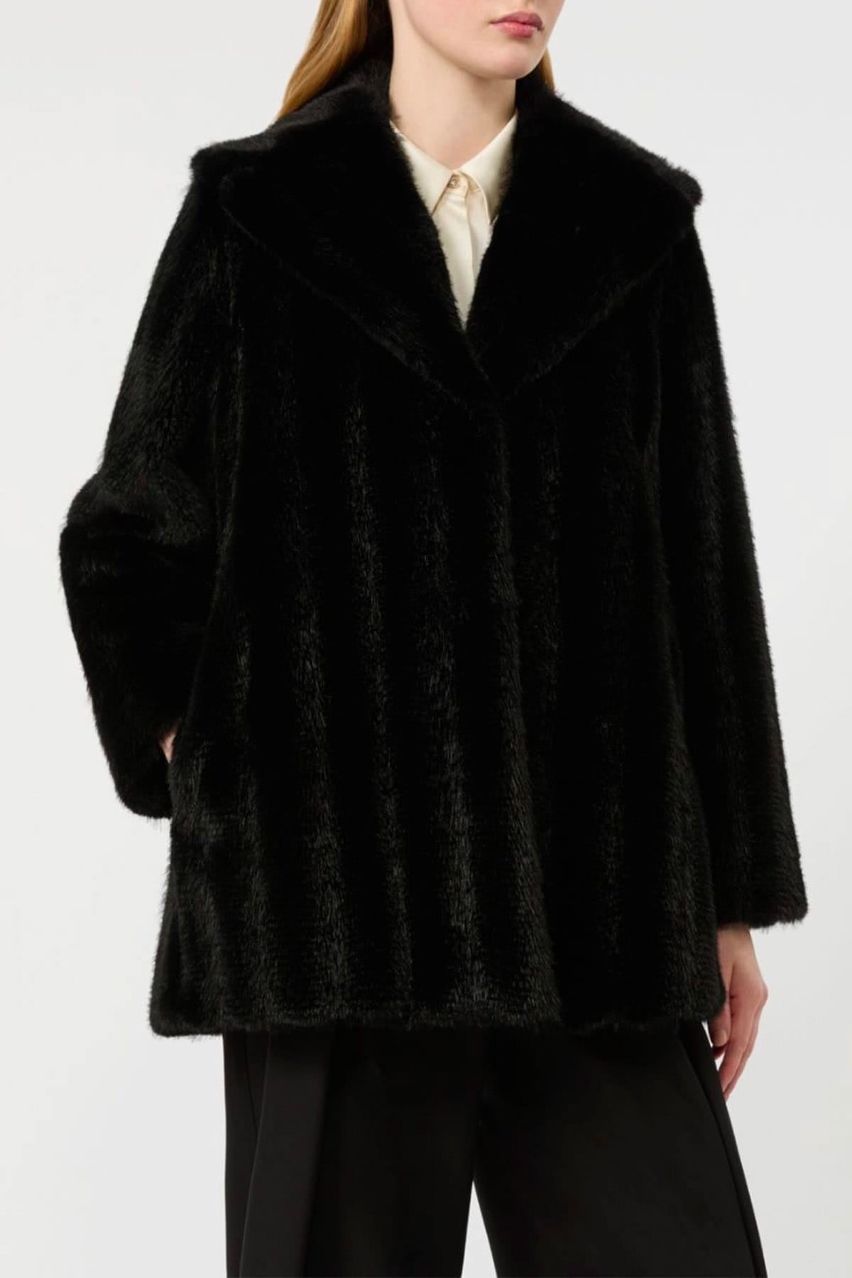 MAXMARA'S BRANDS CAPOSPALLA ASPET. PELLIC Giaccone pelliccia vegana donna Max Mara Studio Mstneo