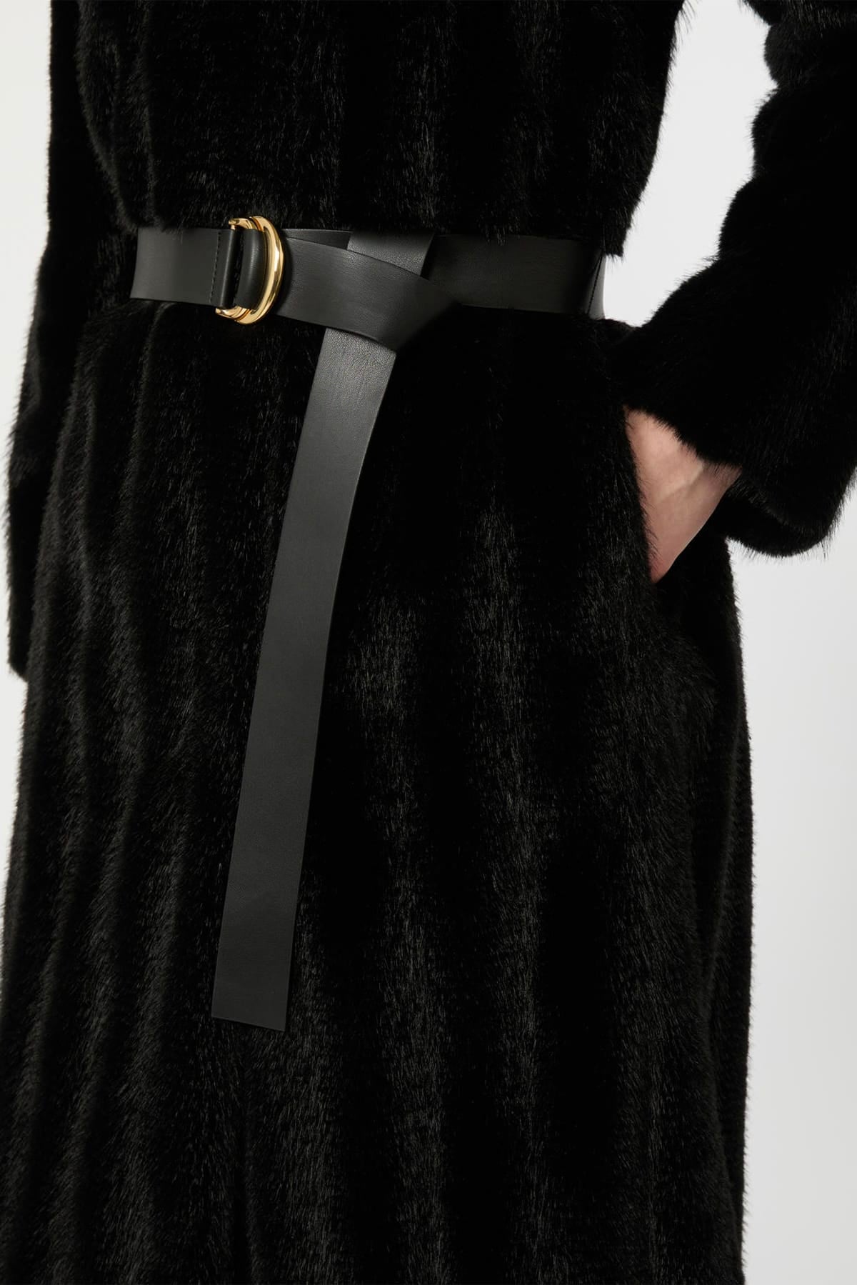 MAXMARA'S BRANDS CAPOSPALLA ASPET. PELLIC Pelliccia ecologica lunga Max Mara Studio Mstorma