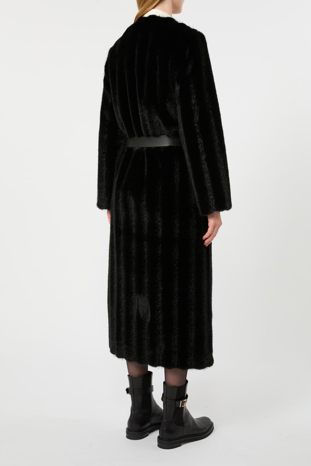MAXMARA'S BRANDS CAPOSPALLA ASPET. PELLIC Pelliccia ecologica lunga Max Mara Studio Mstorma
