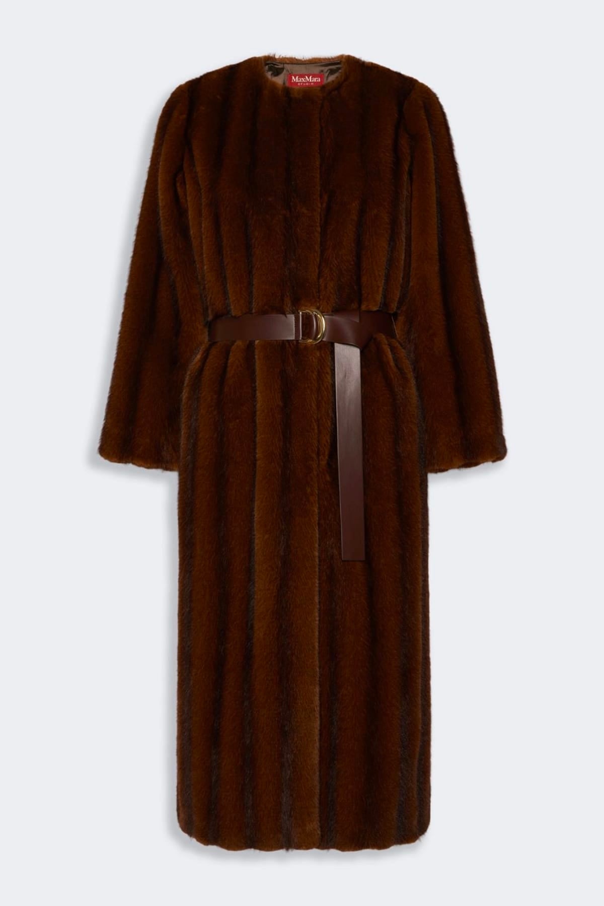 MAXMARA'S BRANDS CAPOSPALLA ASPET. PELLIC VISONE / 34 Pelliccia ecologica lunga Max Mara Studio Mstorma