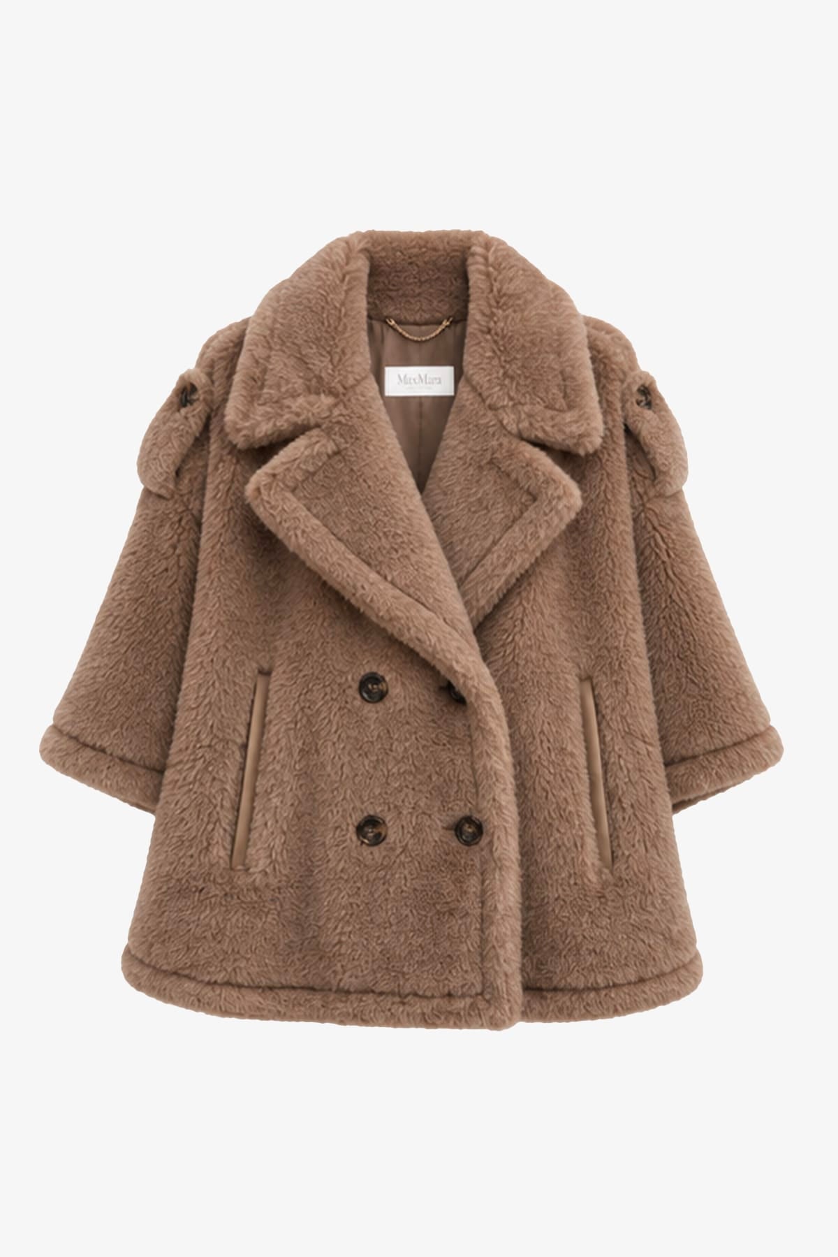 MAXMARA'S BRANDS CAPPA-MANTELLA-PONCHO CACHA SCURO / XXS Mantella teddy Max Mara doppiopetto Mxacloro4
