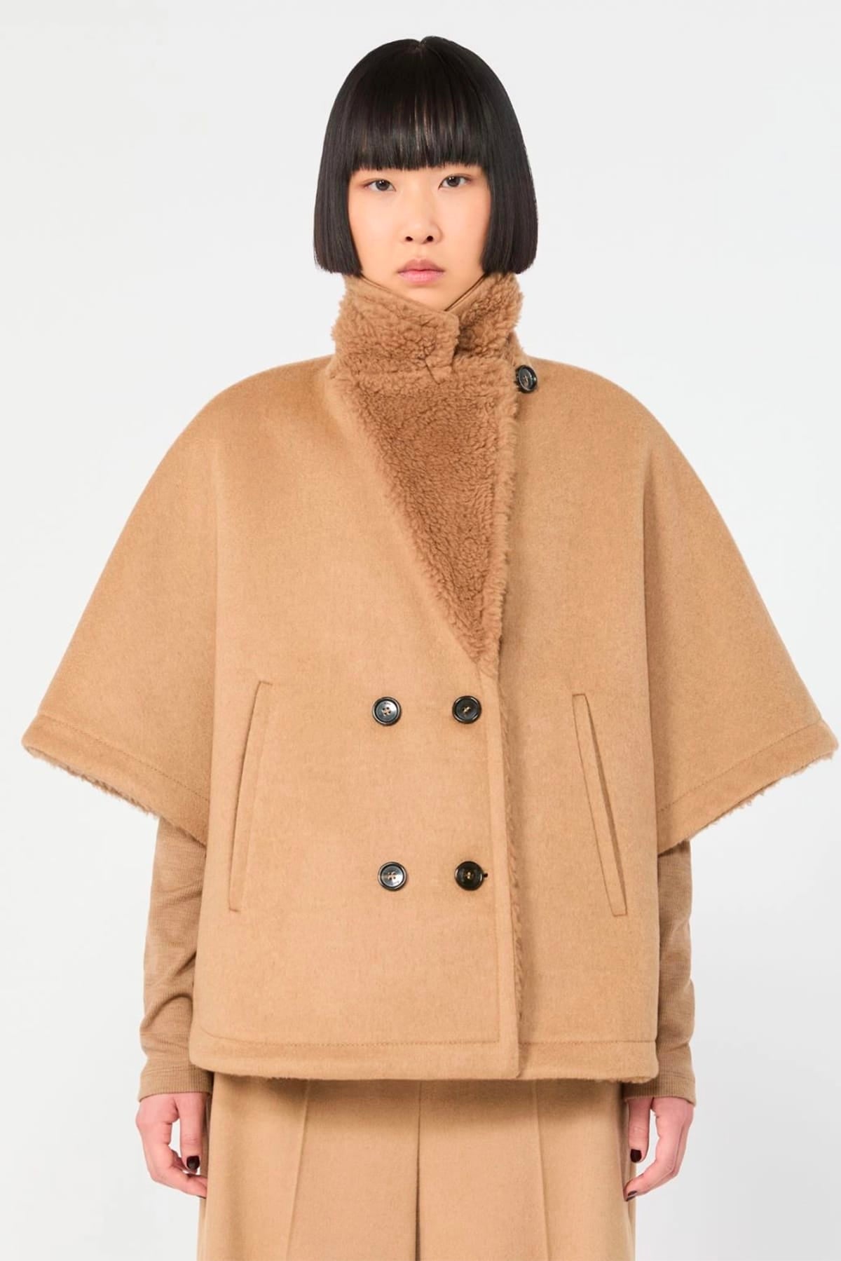 MAXMARA'S BRANDS CAPPA-MANTELLA-PONCHO Cappa reversibile Teddy Max Mara Mxamemo
