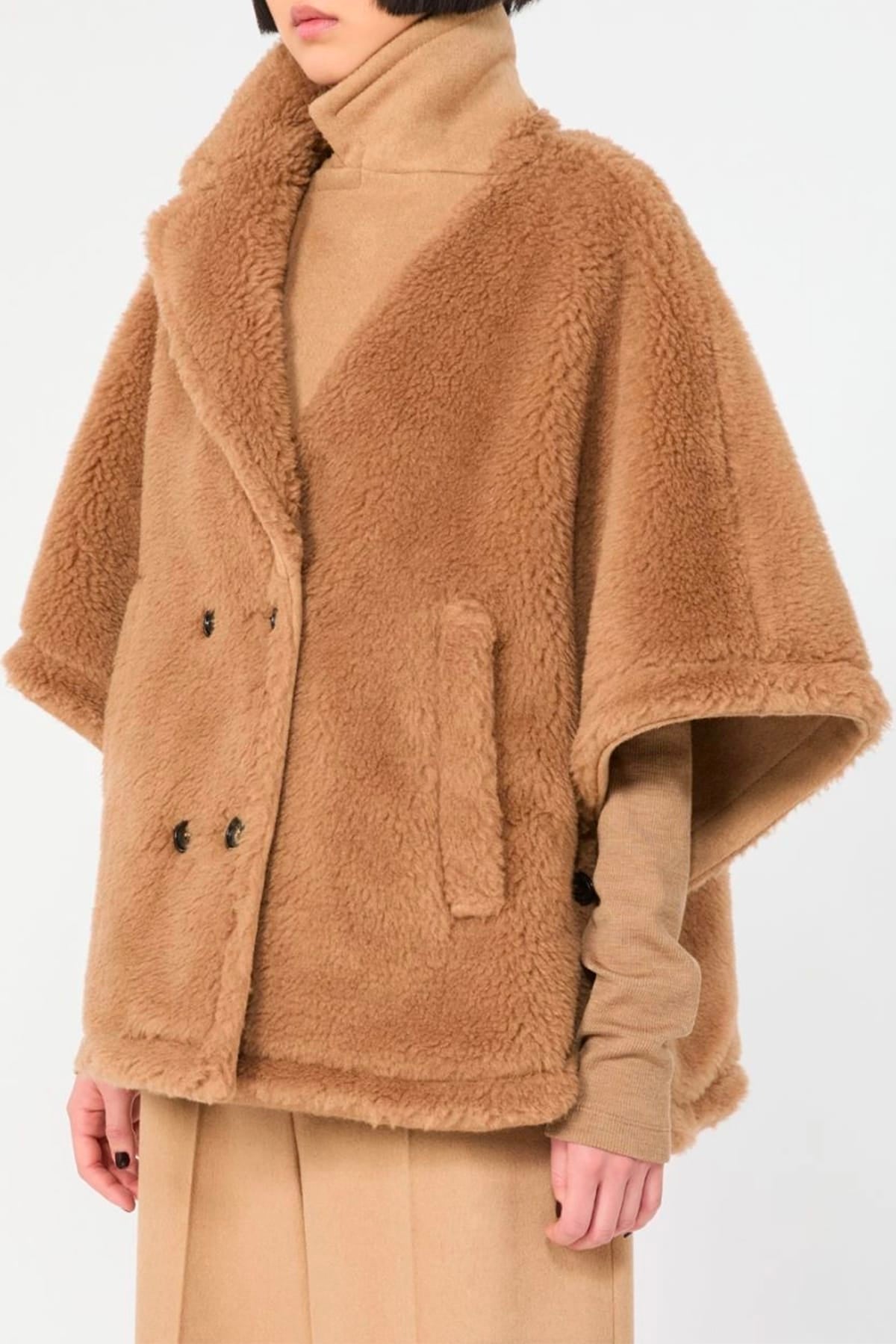 MAXMARA'S BRANDS CAPPA-MANTELLA-PONCHO CAMMELLO / SM Cappa reversibile Teddy Max Mara Mxamemo