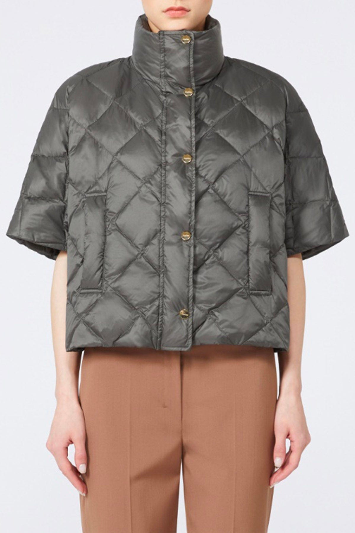 MAXMARA'S BRANDS CAPPA-MANTELLA-PONCHO VERDE / XXS Imbottito corto donna Max Mara The Cube Tresi