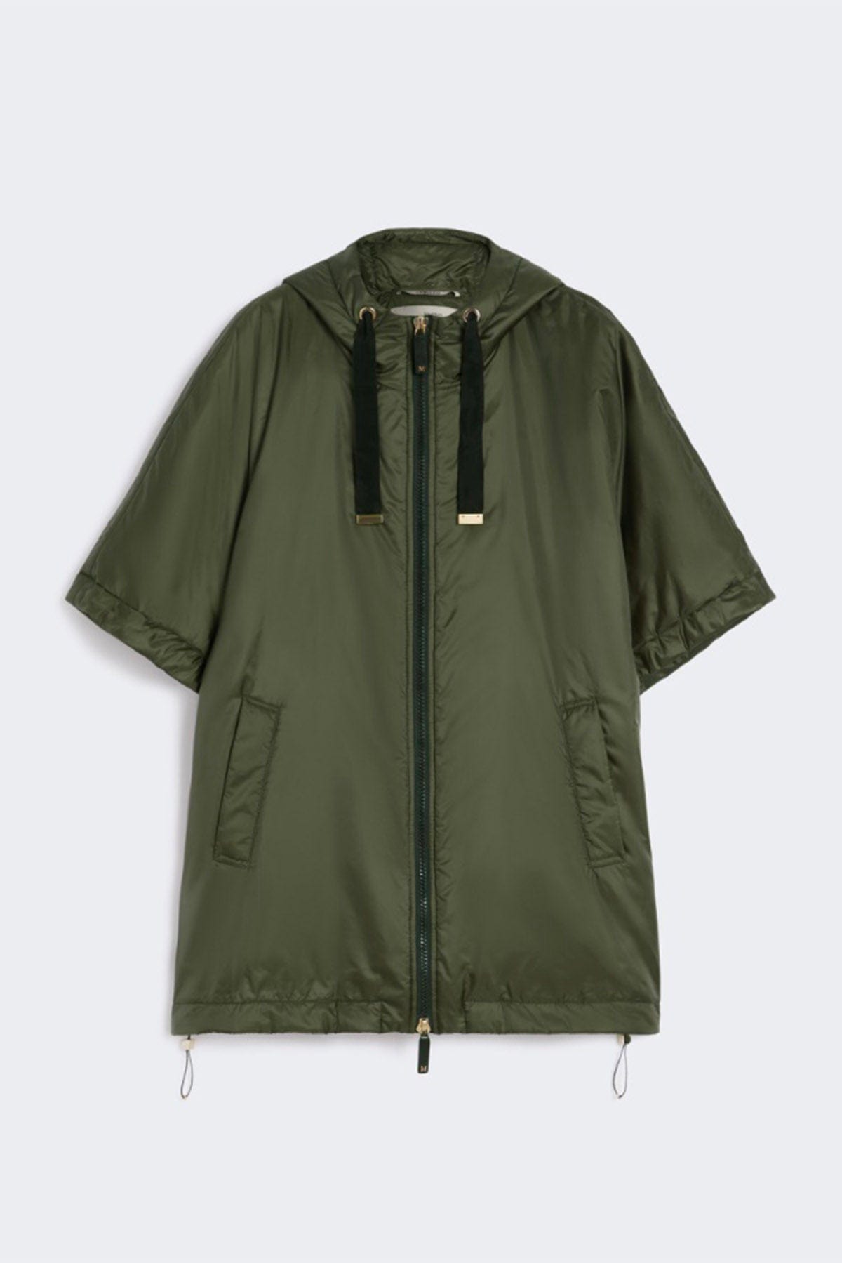 MAXMARA&#39;S BRANDS CAPPA-MANTELLA-PONCHO VERDE KAKHI / XXS Imbottito camelux antigoccia Max Mara The Cube Greenci