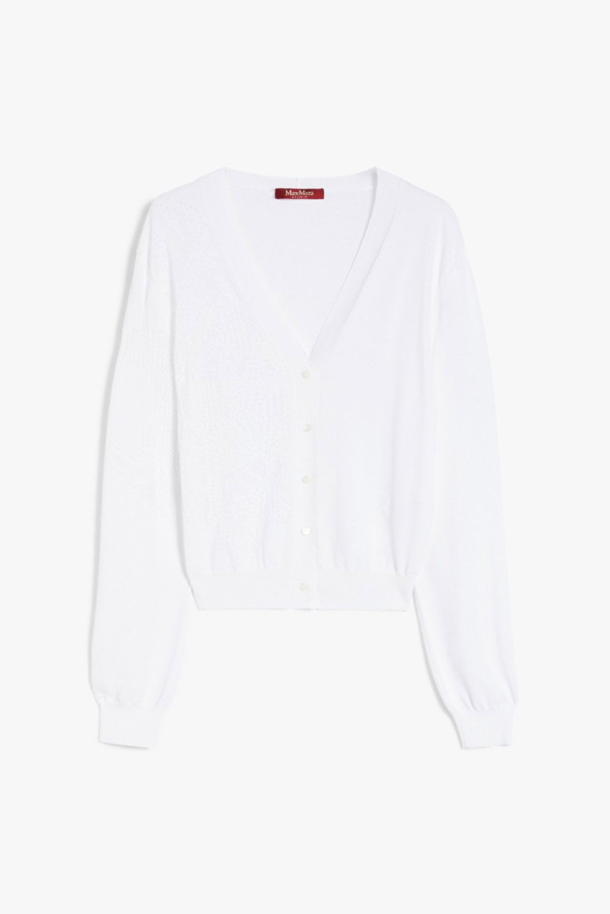 MAXMARA&#39;S BRANDS CARDIGAN  BIANCO OTTICO / XXS Cardigan in maglia bianco donna Max Mara Studio Oliveto