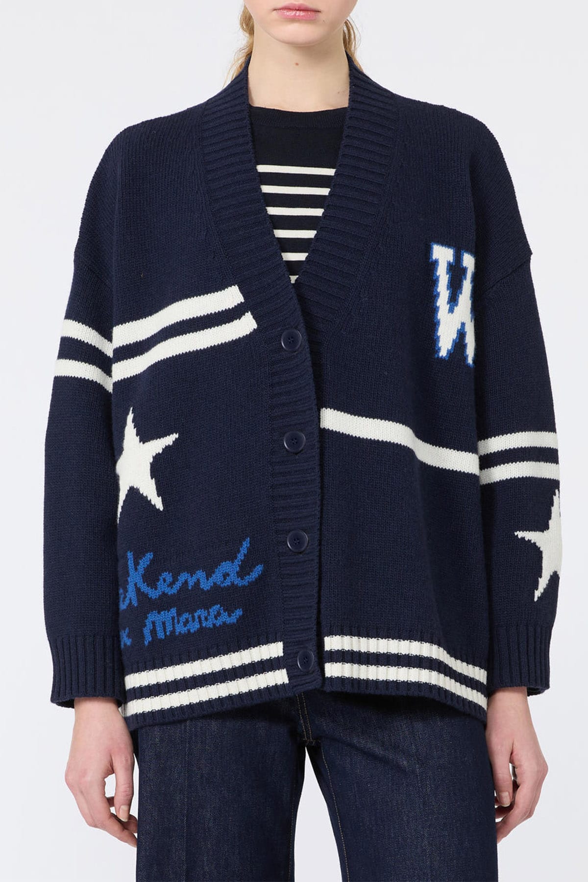 MAXMARA'S BRANDS CARDIGAN  GEOMETRICO / XXS Cardigan in lana donna Max Mara Weekend Wkdbelgio