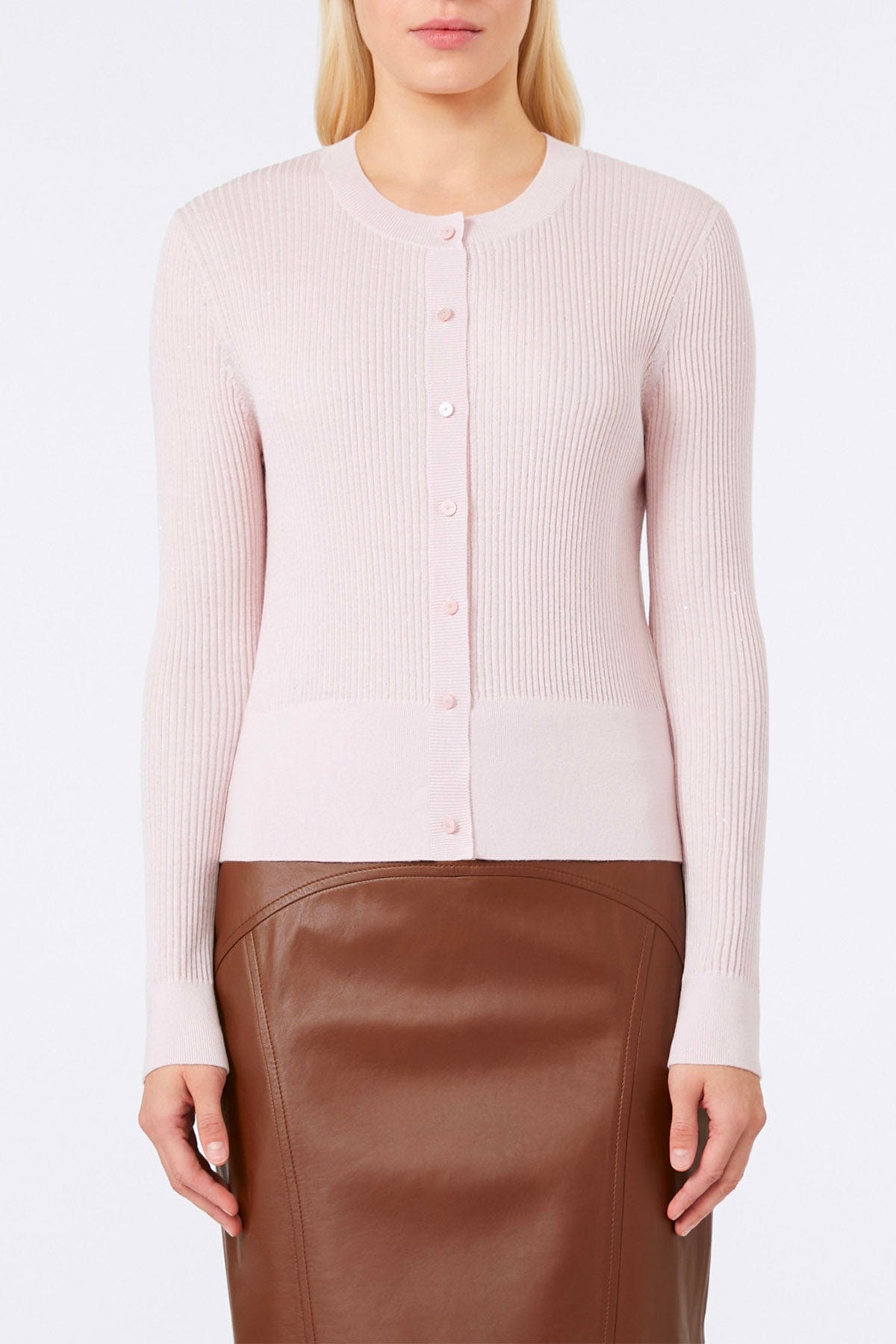 MAXMARA'S BRANDS CARDIGAN  ROSA / XXS Cardigan con micro paillettes donna Studio Max Mara Ribera